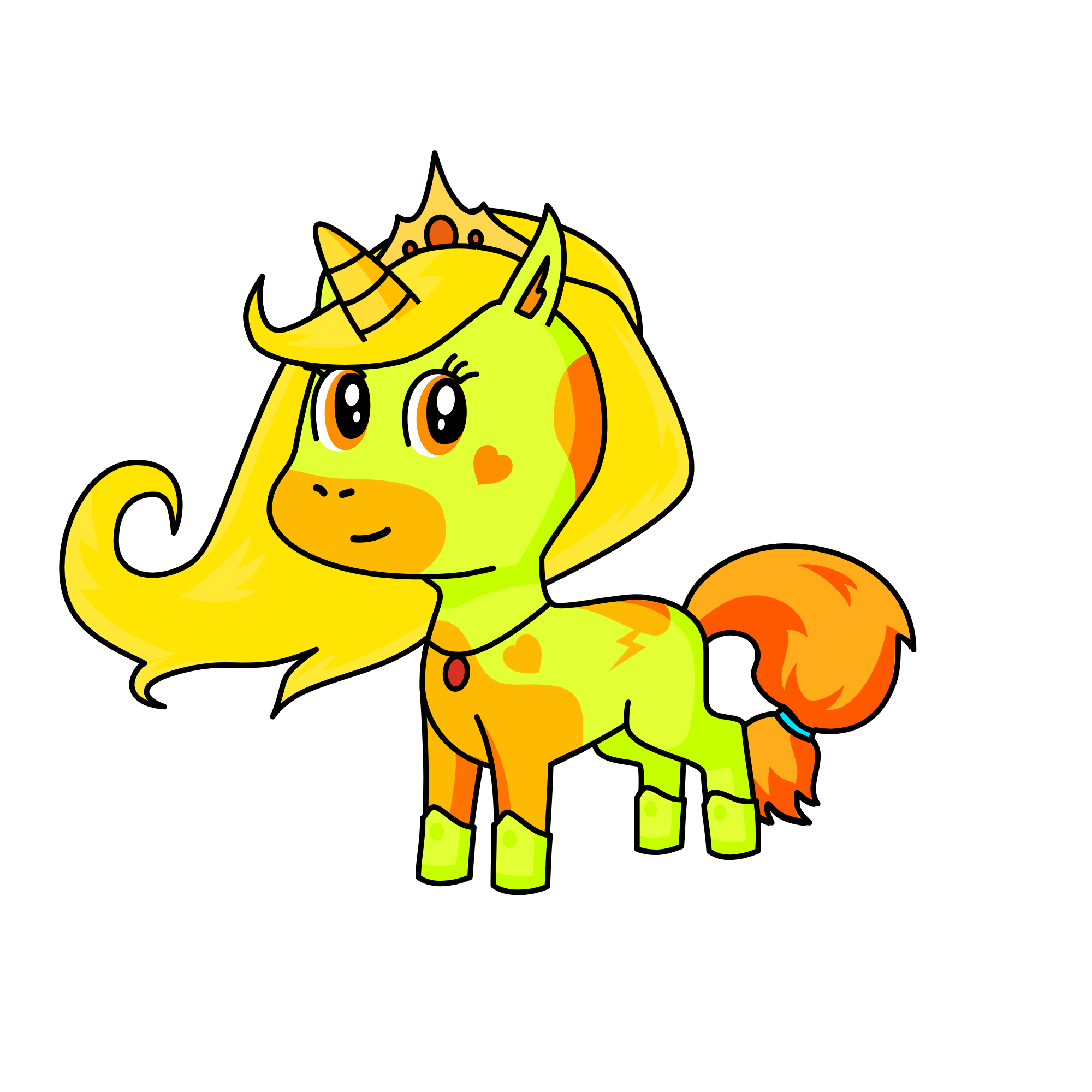 Golddy, the unicorn