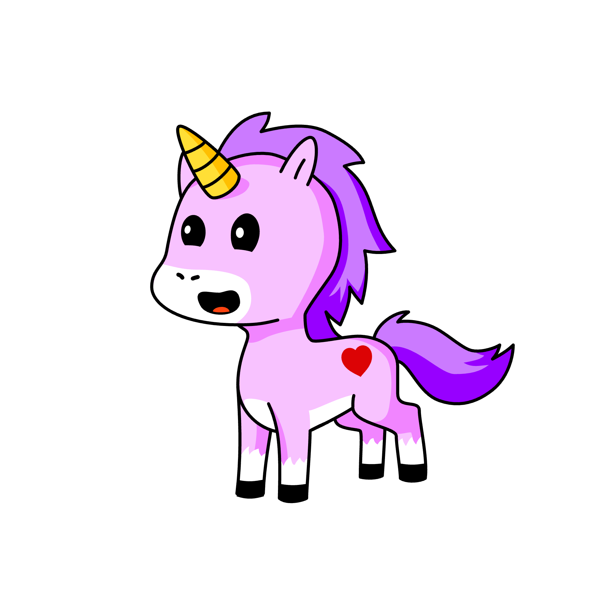 Flower of hearts, the unicorn