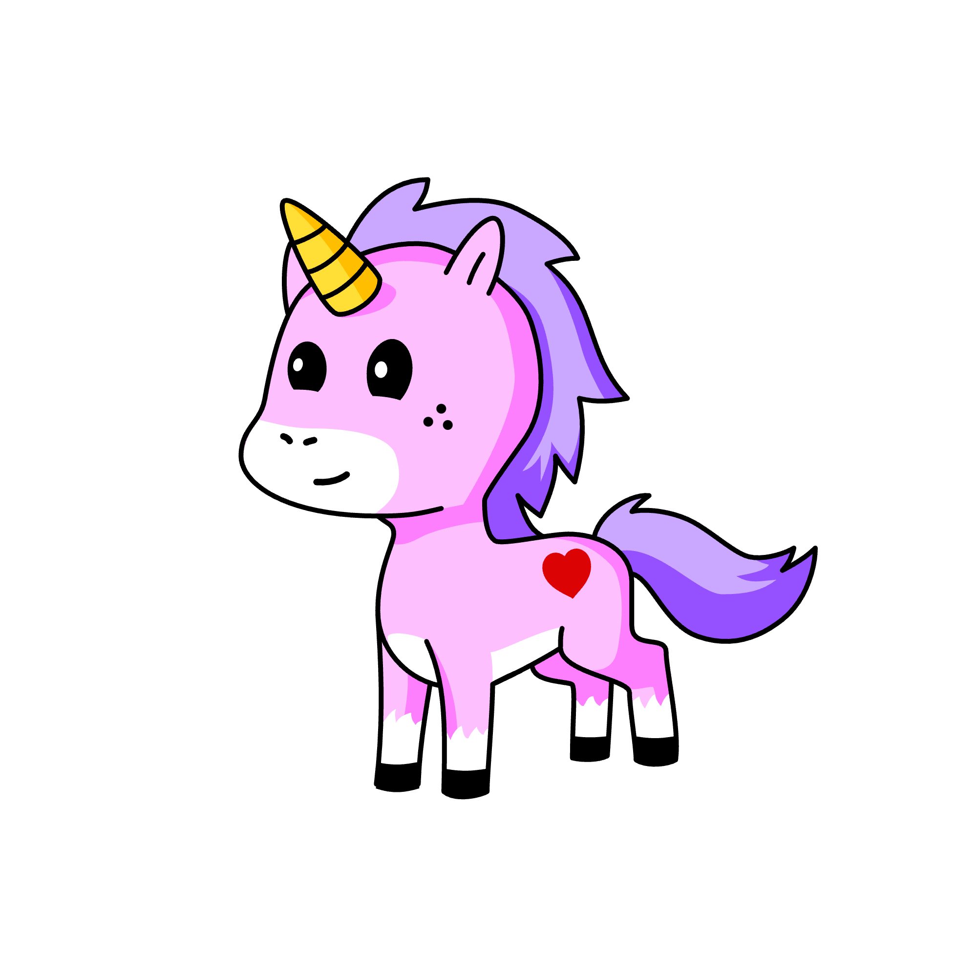 Flower of hearts, the unicorn