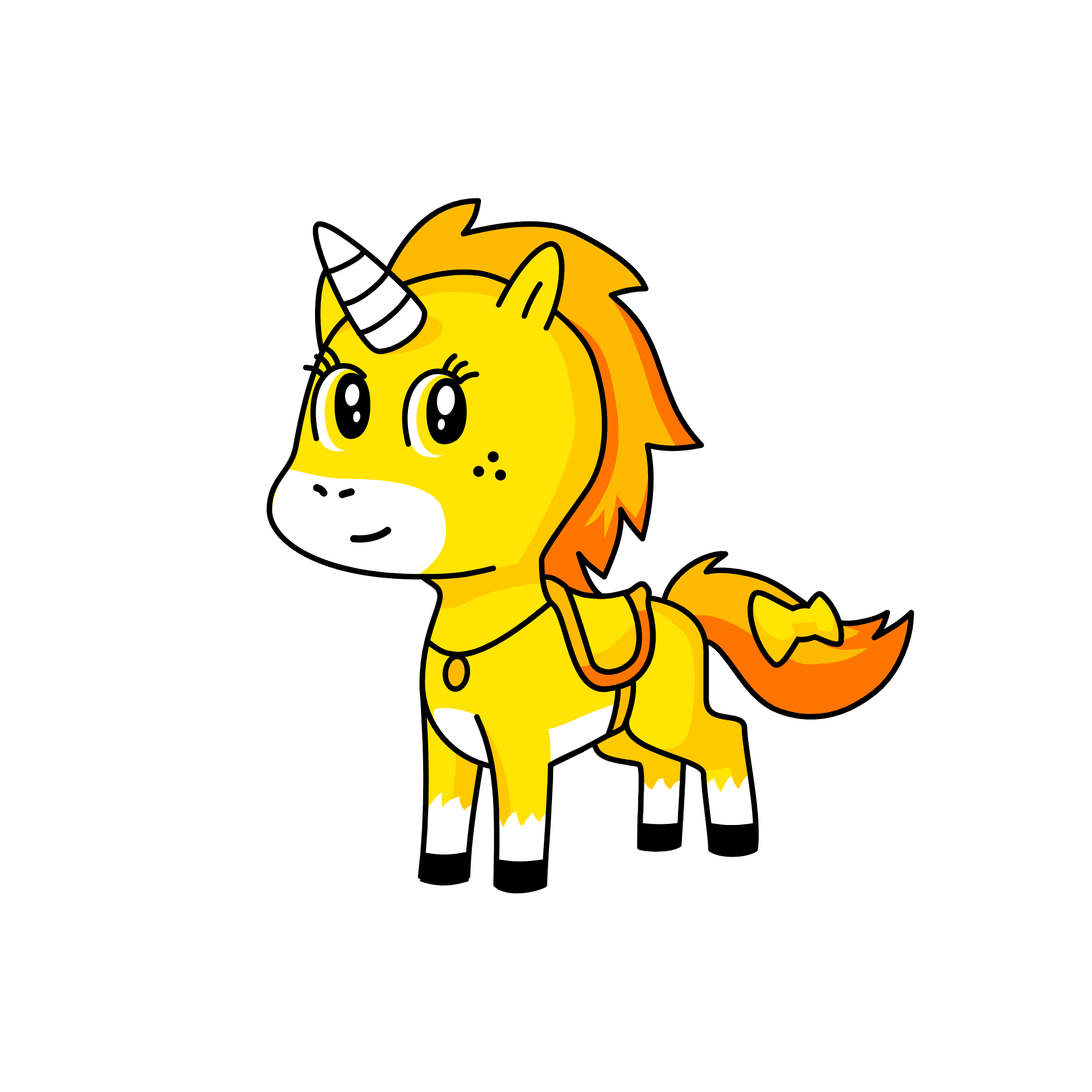 yellow, the unicorn