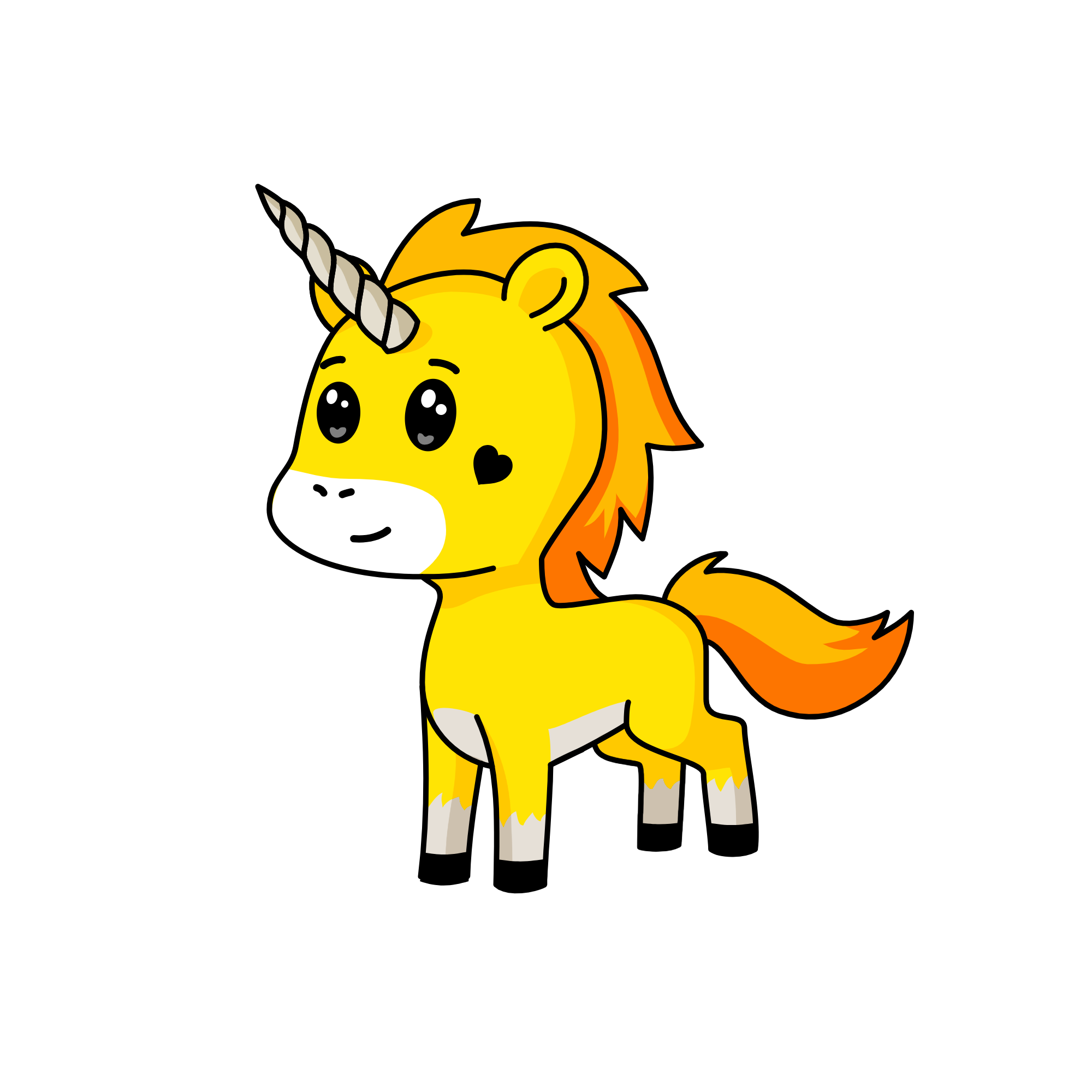 Jaune, the unicorn