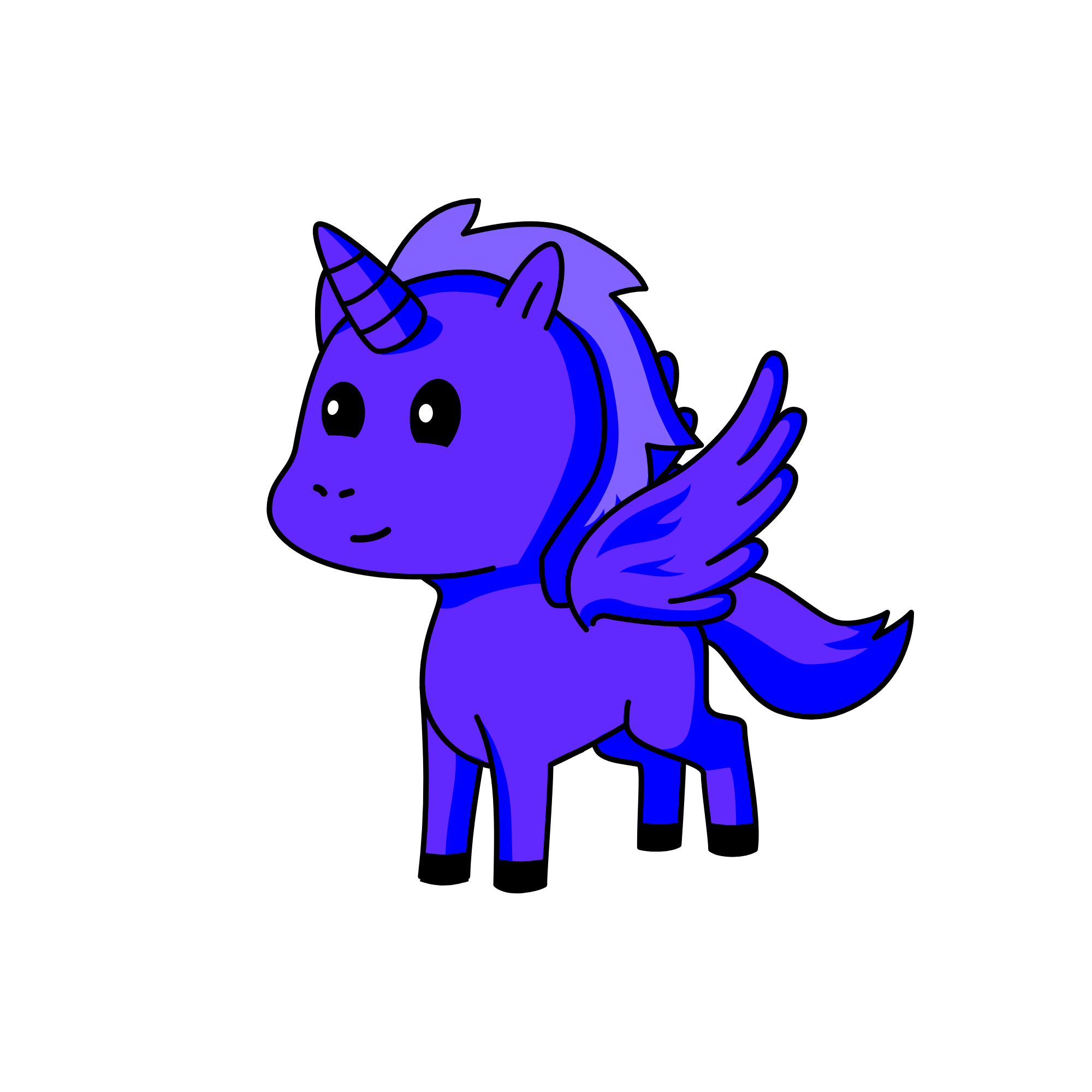 Indigo, the unicorn
