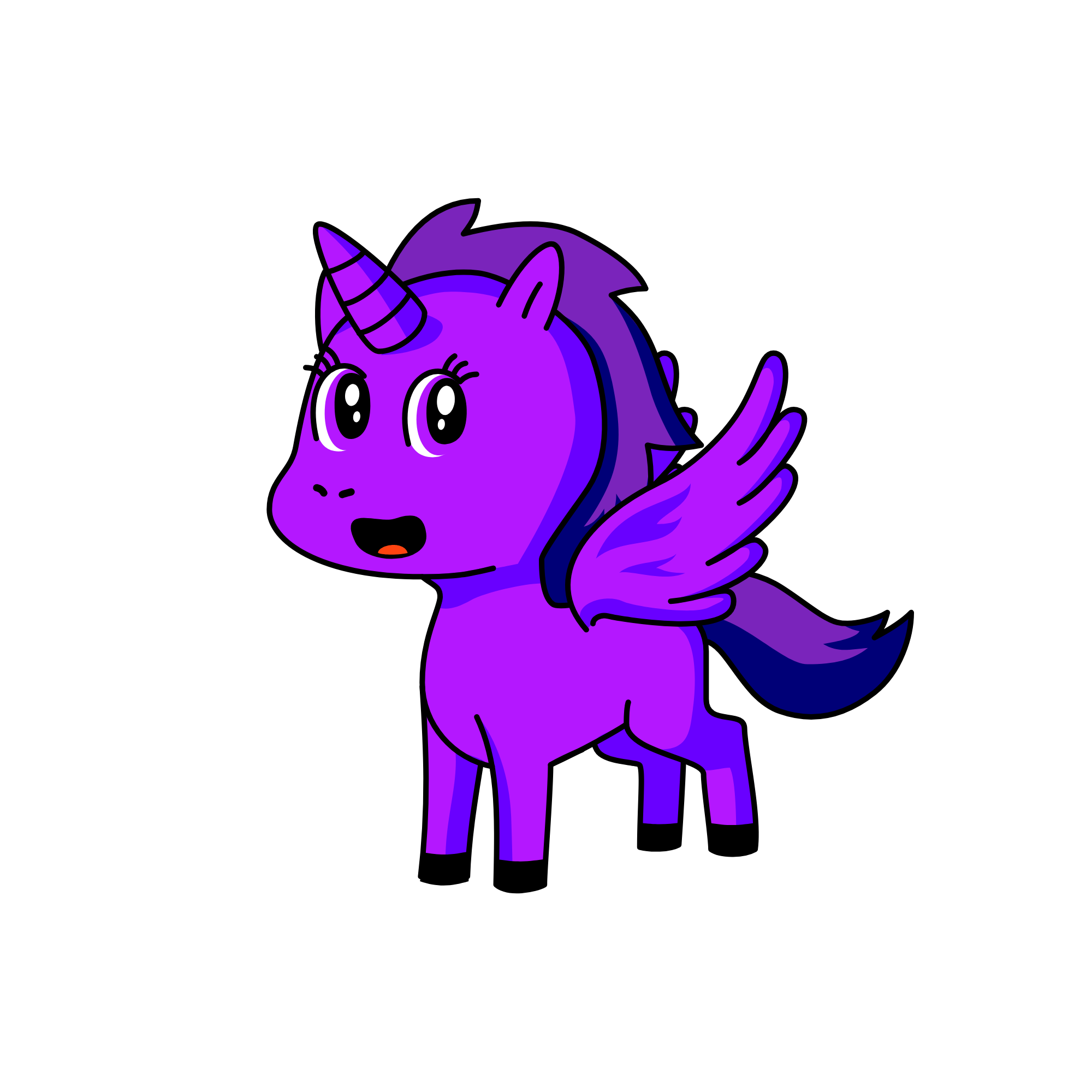 Violet, the unicorn