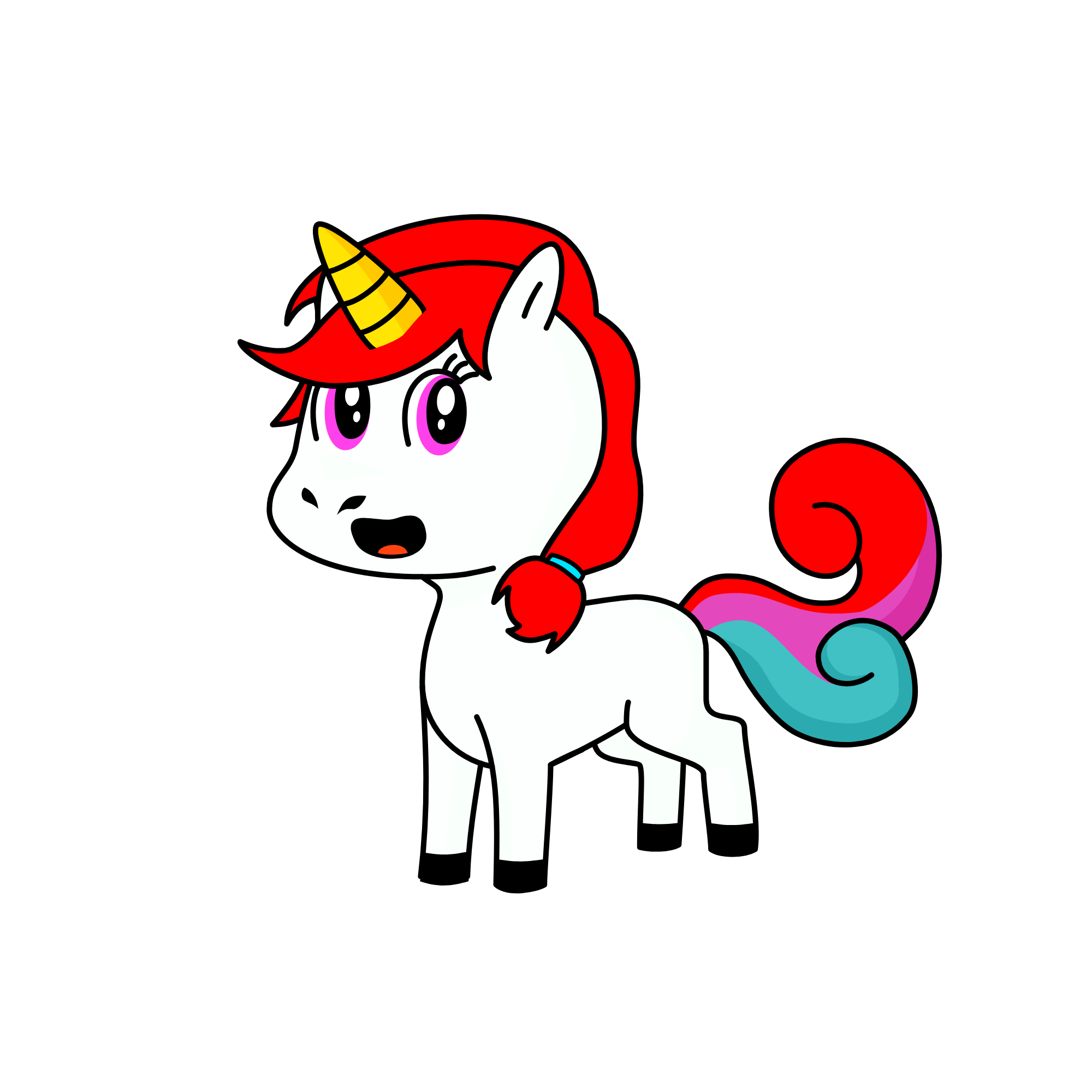 Rainbow, the unicorn