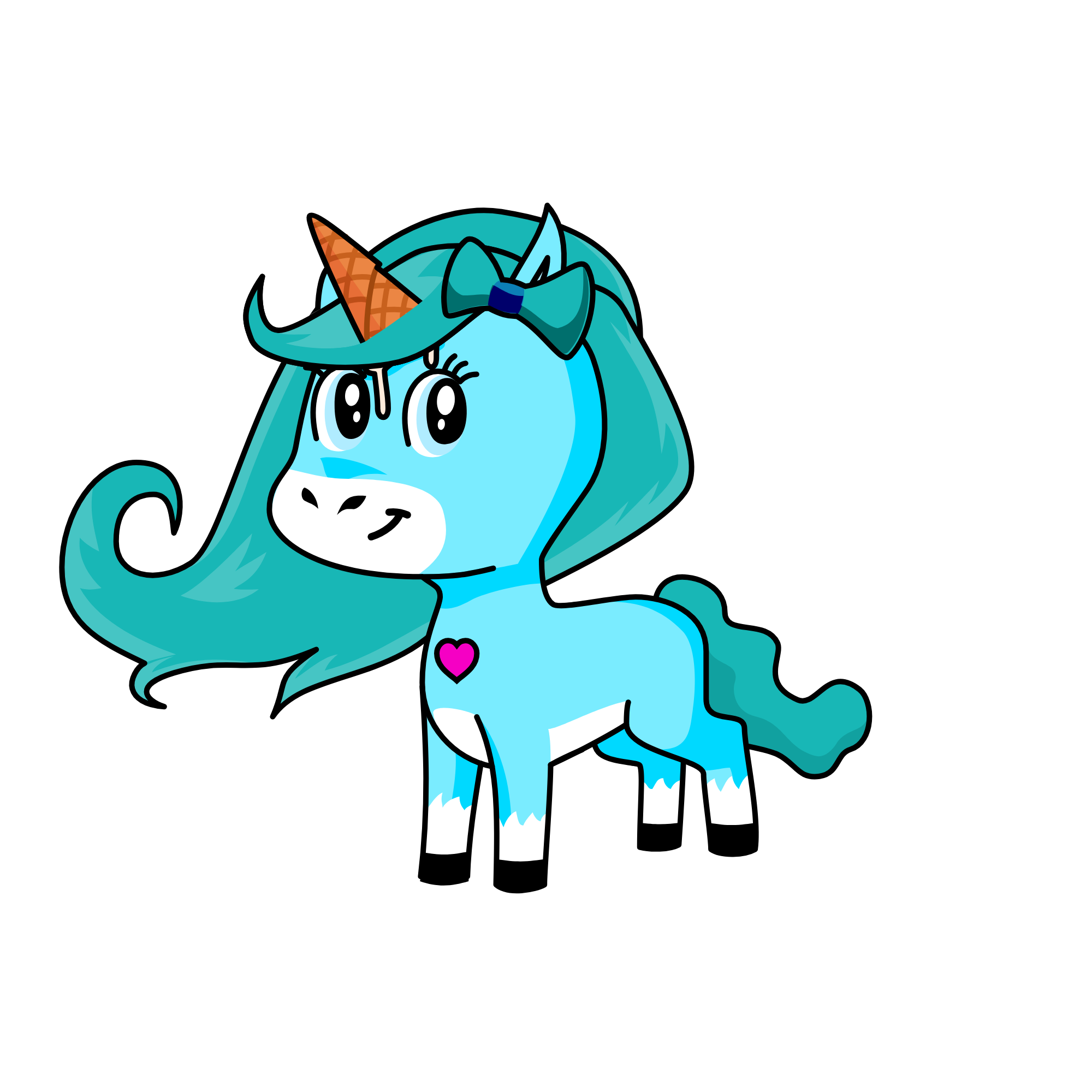 Blue Moon Ice cream, the unicorn