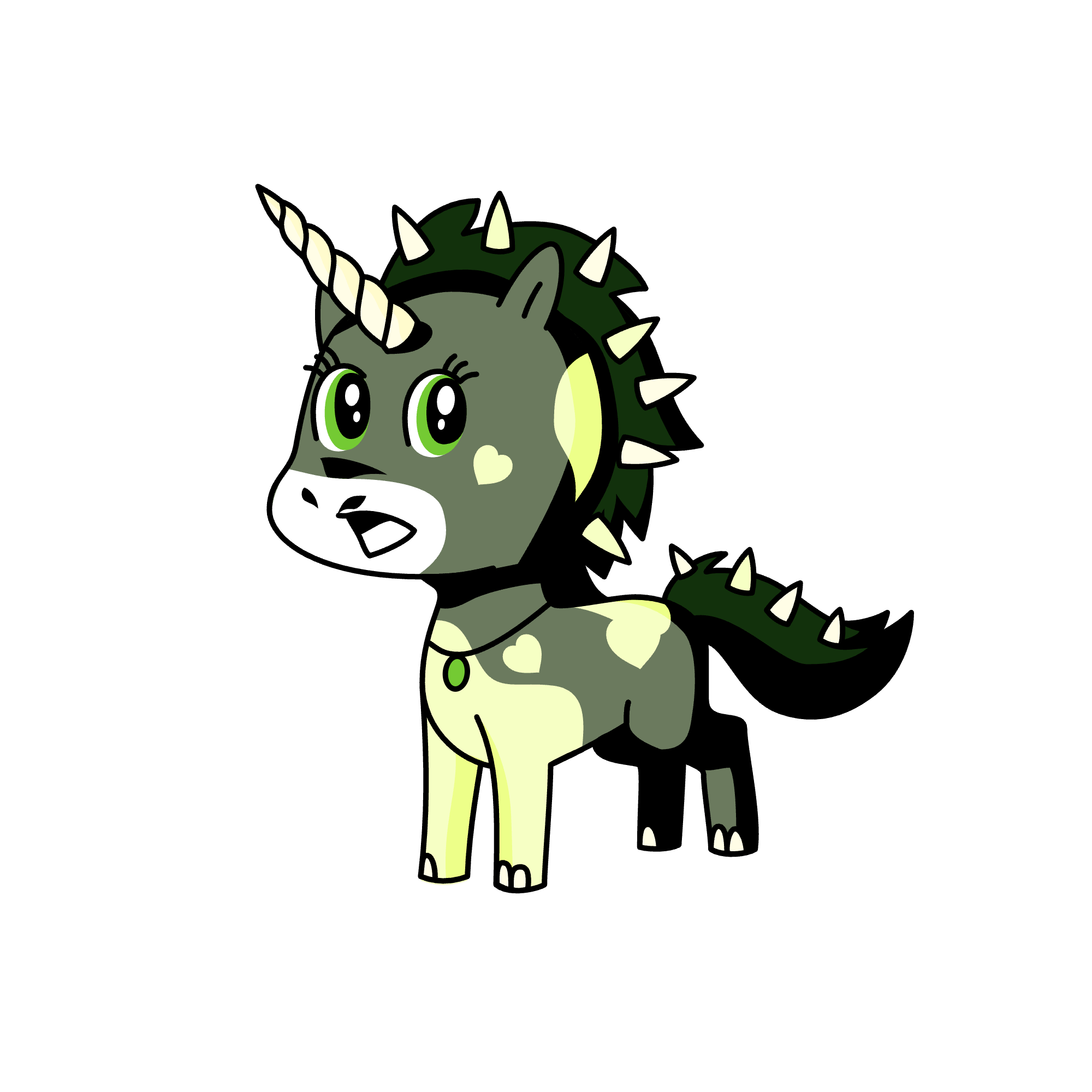 Scared of the dark, the unicorn
