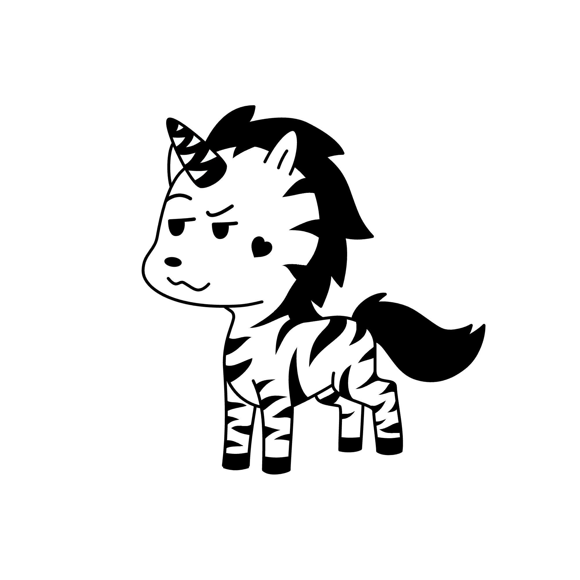 A fricking zebra, the unicorn