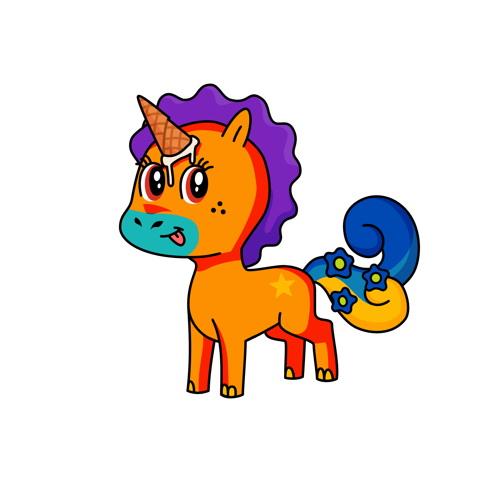 Flexing my ice cream horn, the unicorn