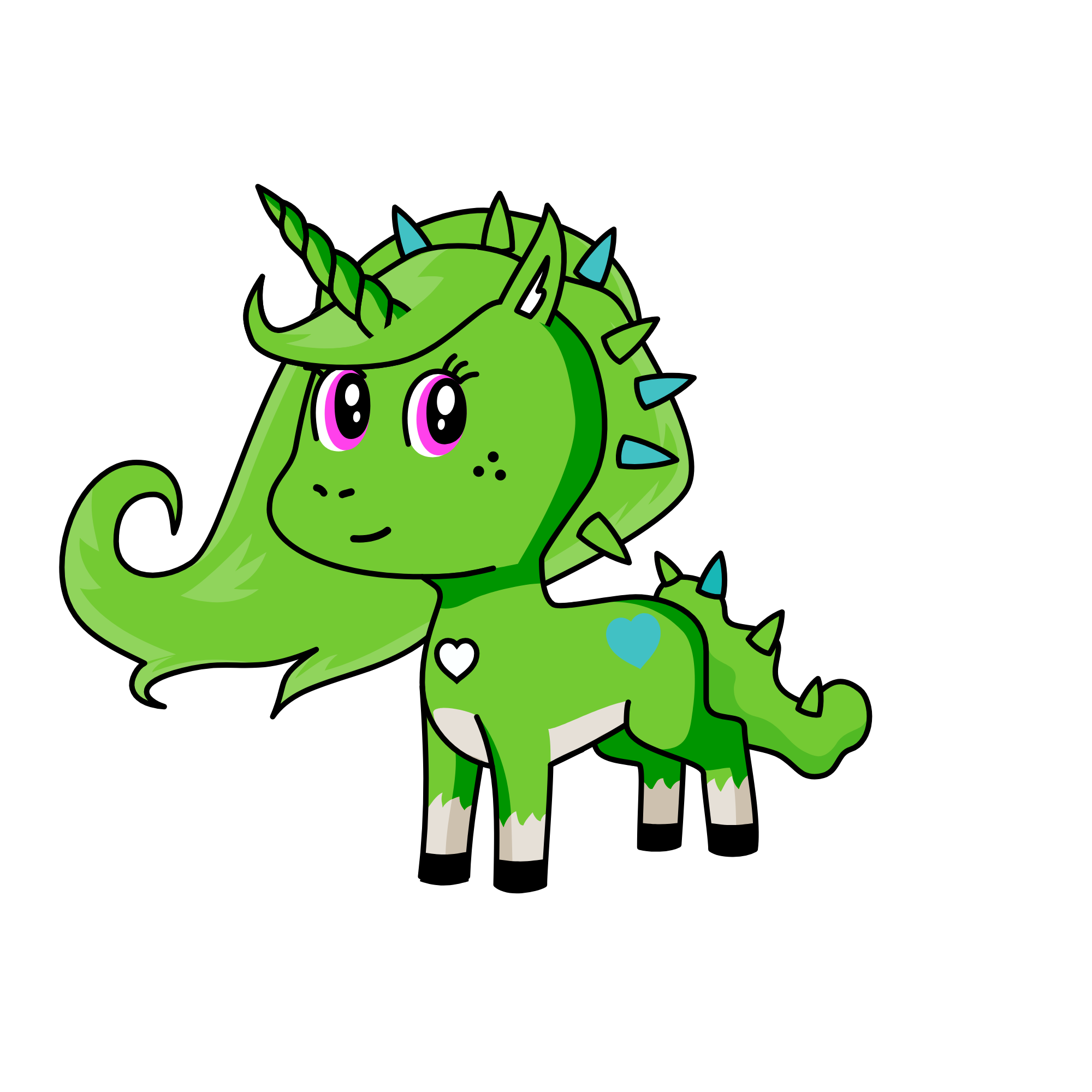 Violet, the unicorn