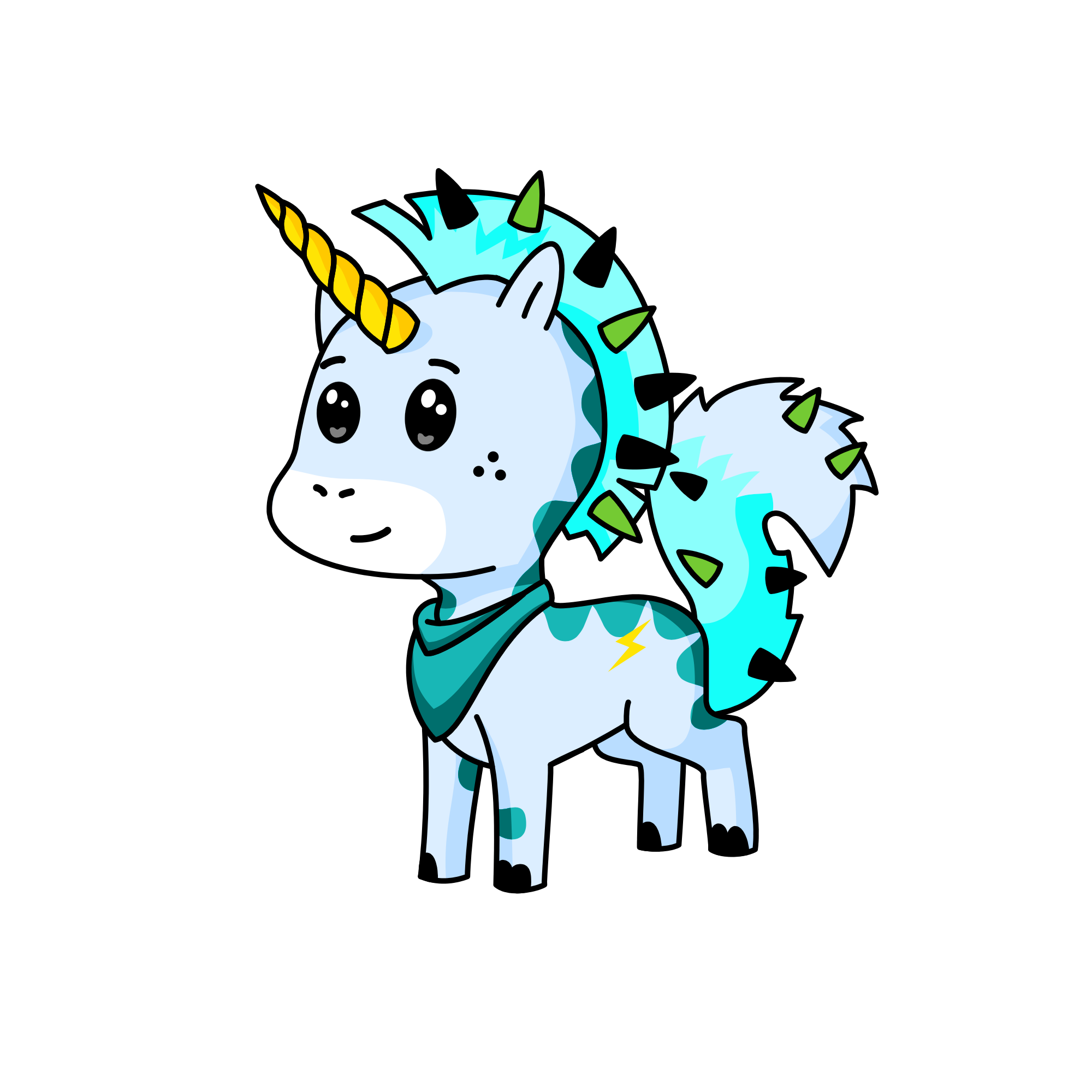 Spiky, the unicorn