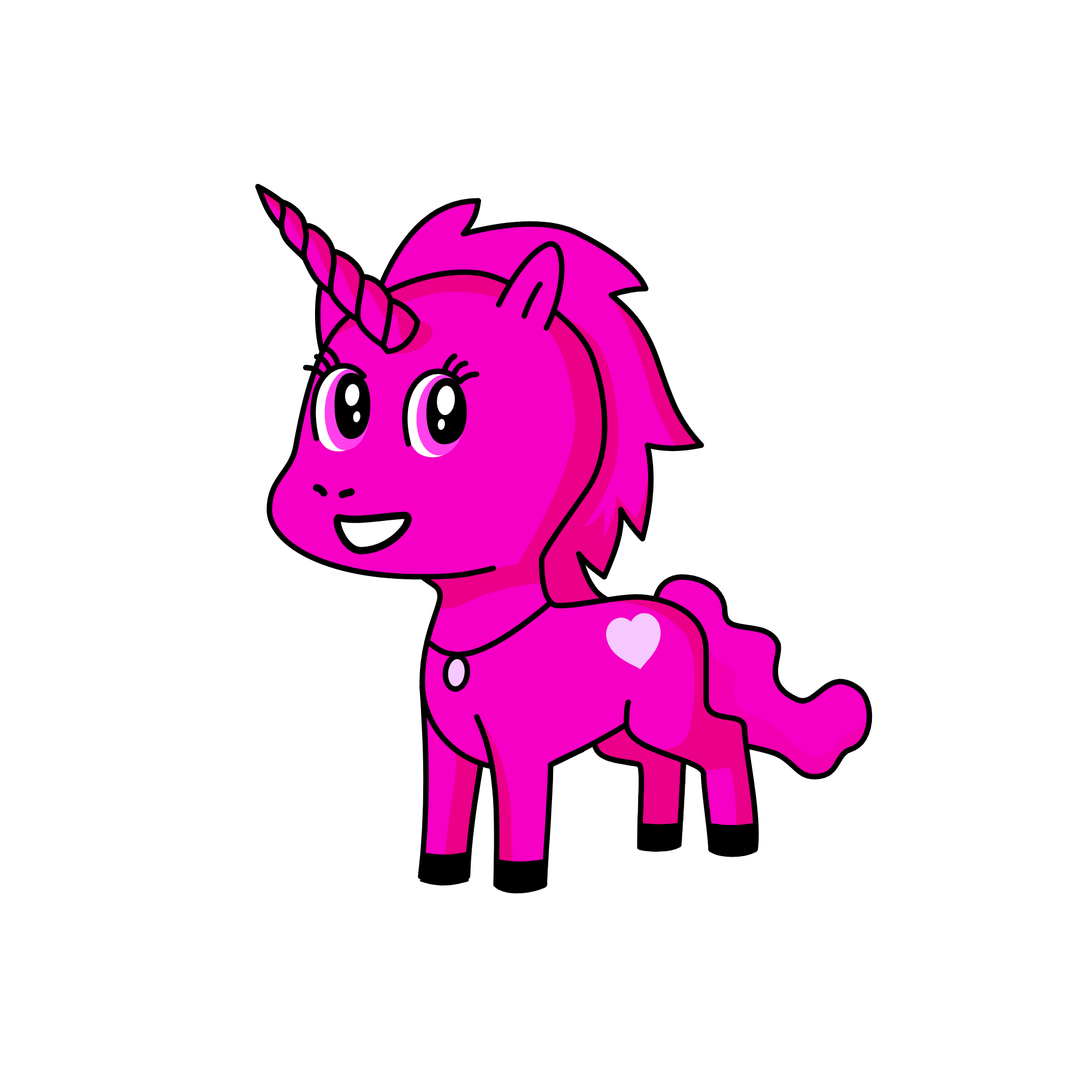 Pink fluffy Unicorns Dancing on Rainbows, the unicorn