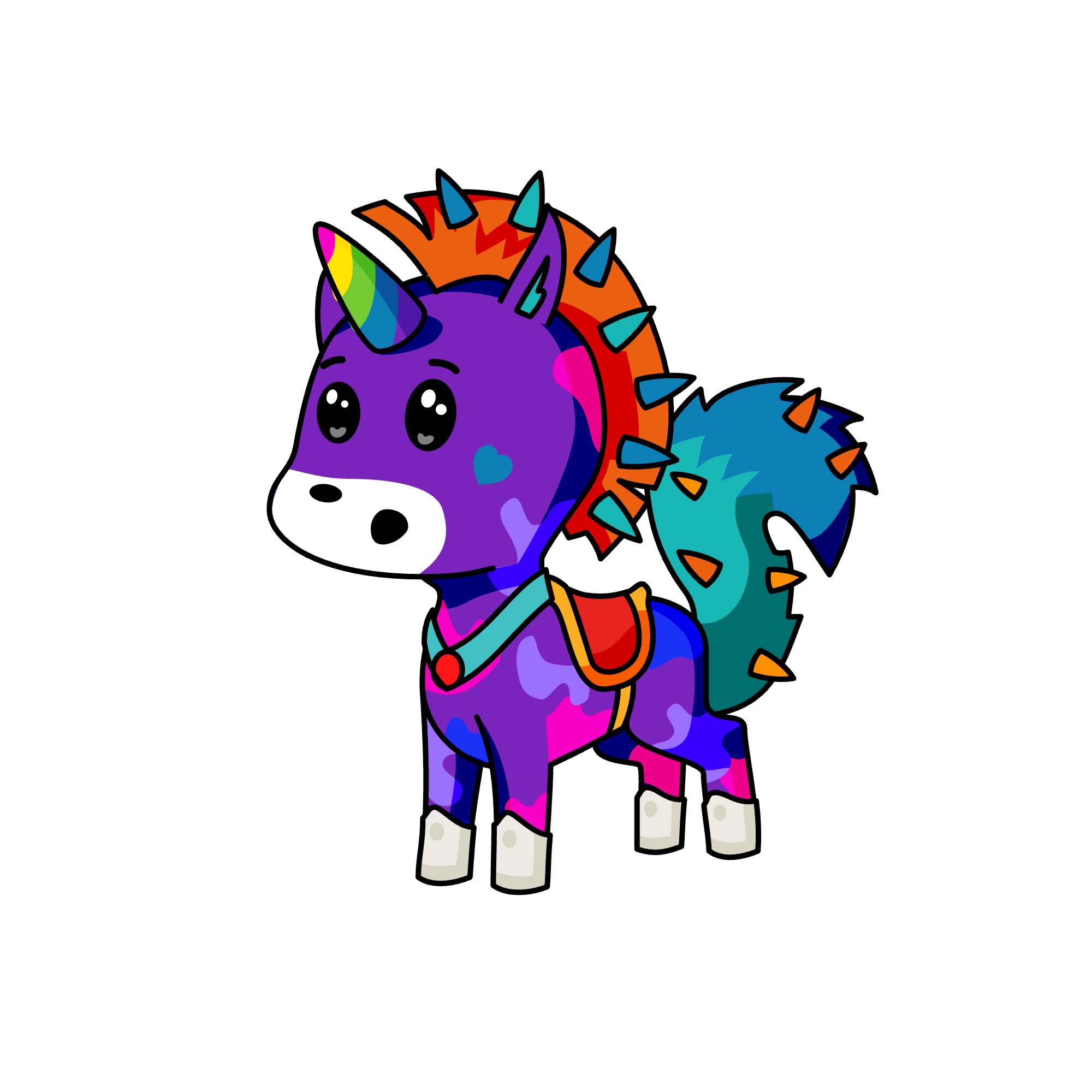 Rockypops, the unicorn