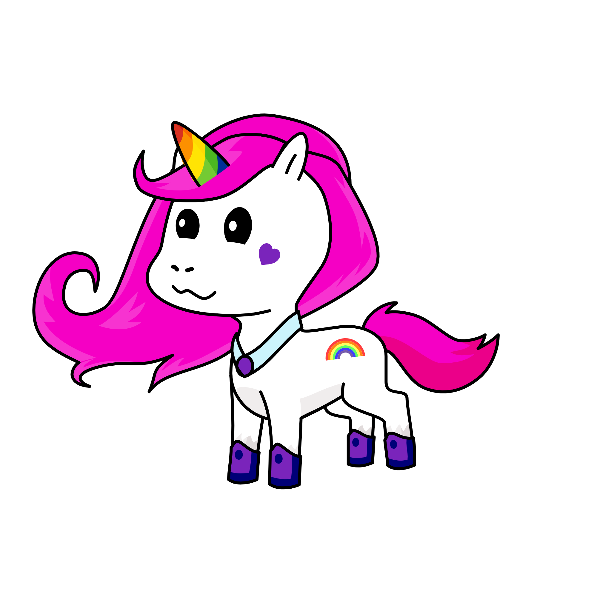 Pinky the Rainbow Unicorn, the unicorn
