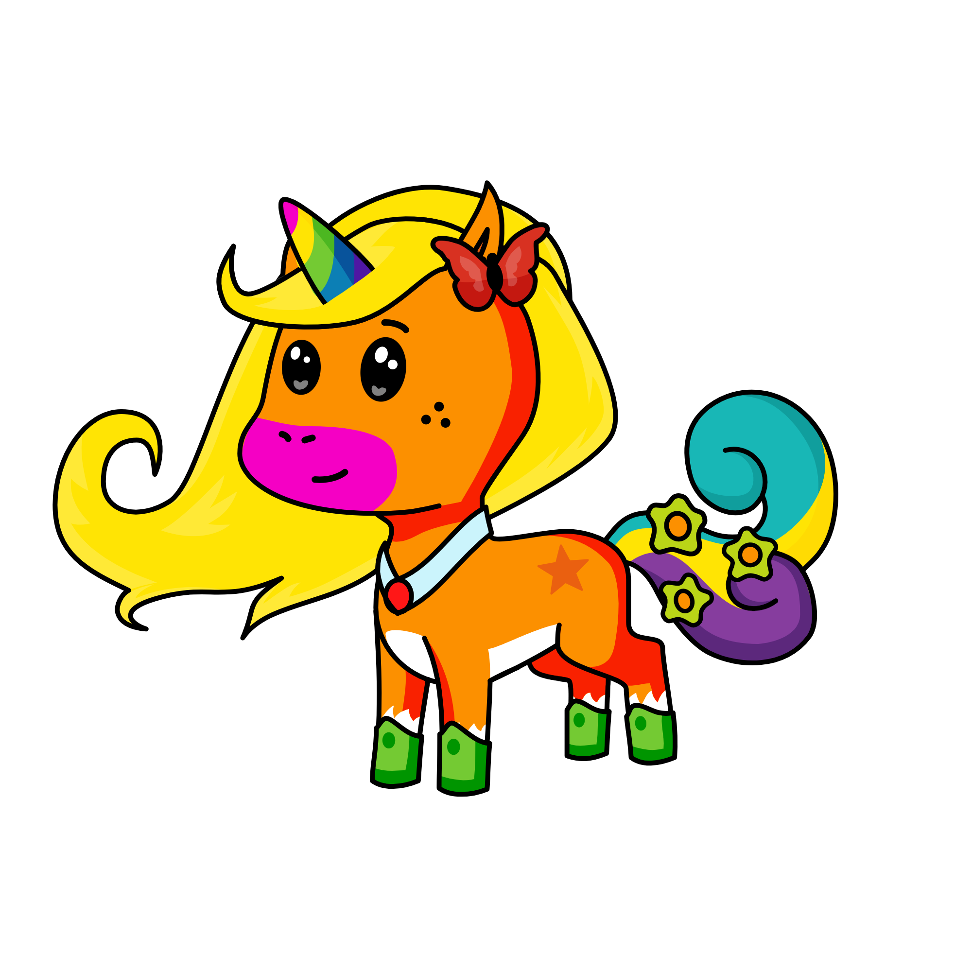 Rainbowcorn, the unicorn