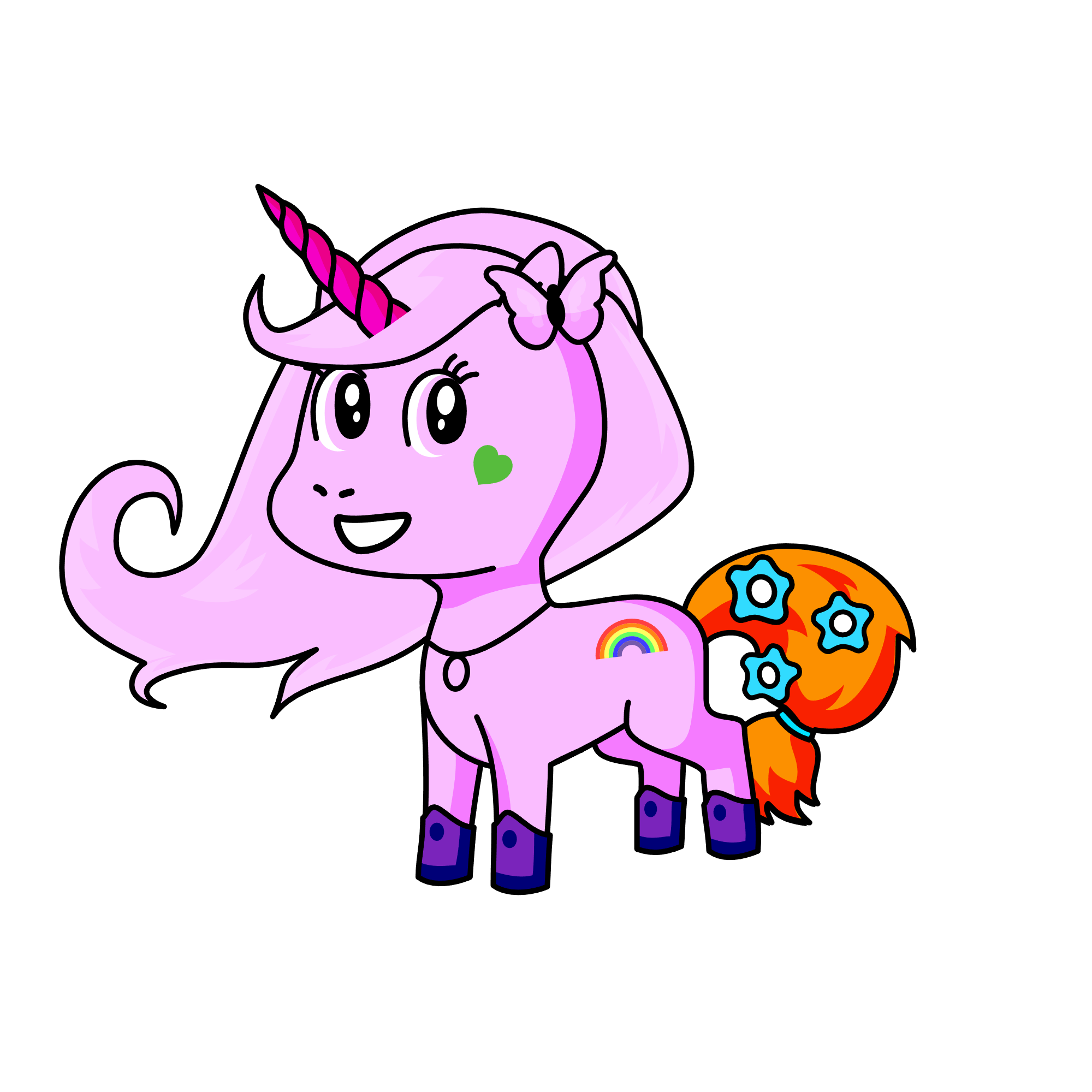 Heart Pony Rainbow, the unicorn