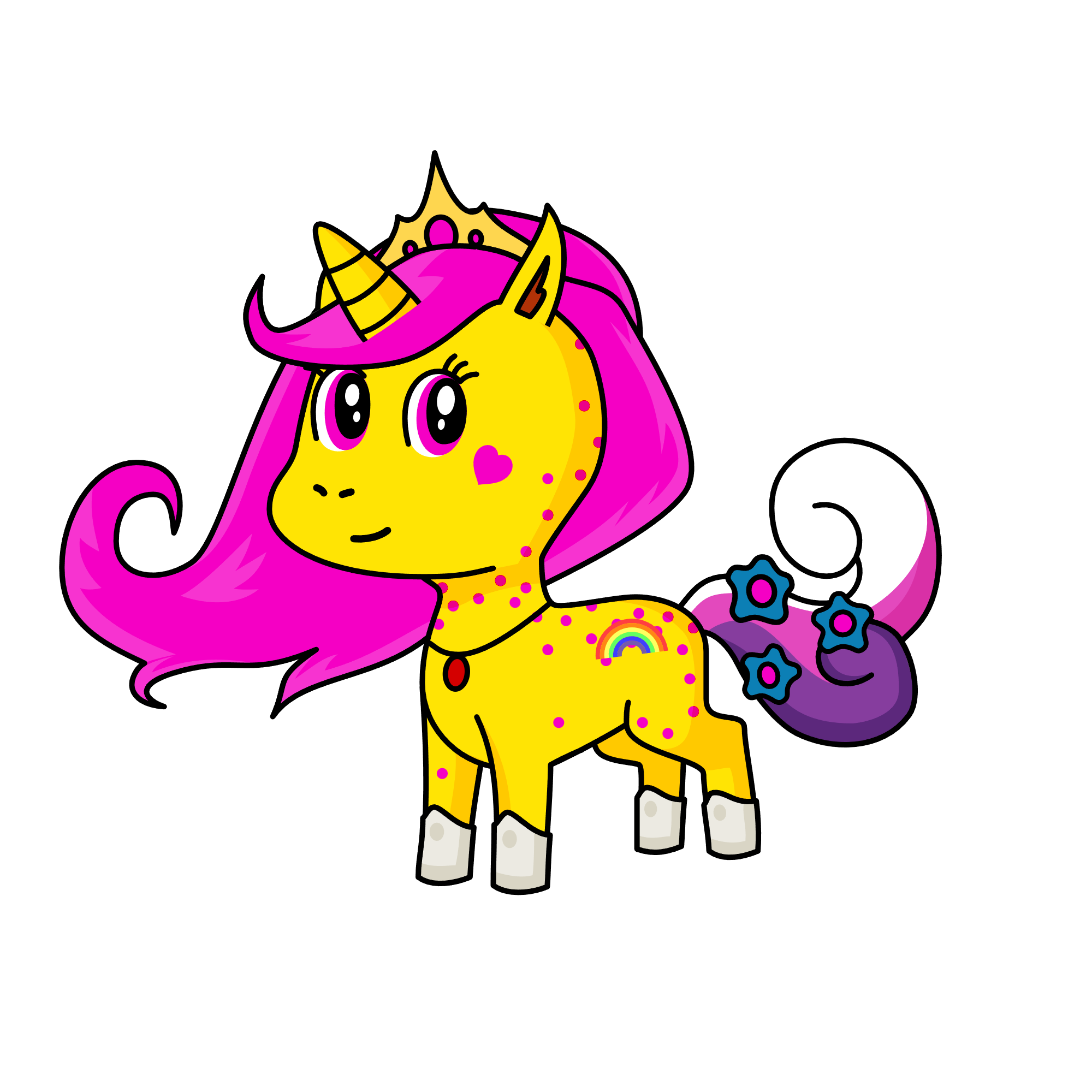 Beautiful Rainbow Queen Princess, the unicorn