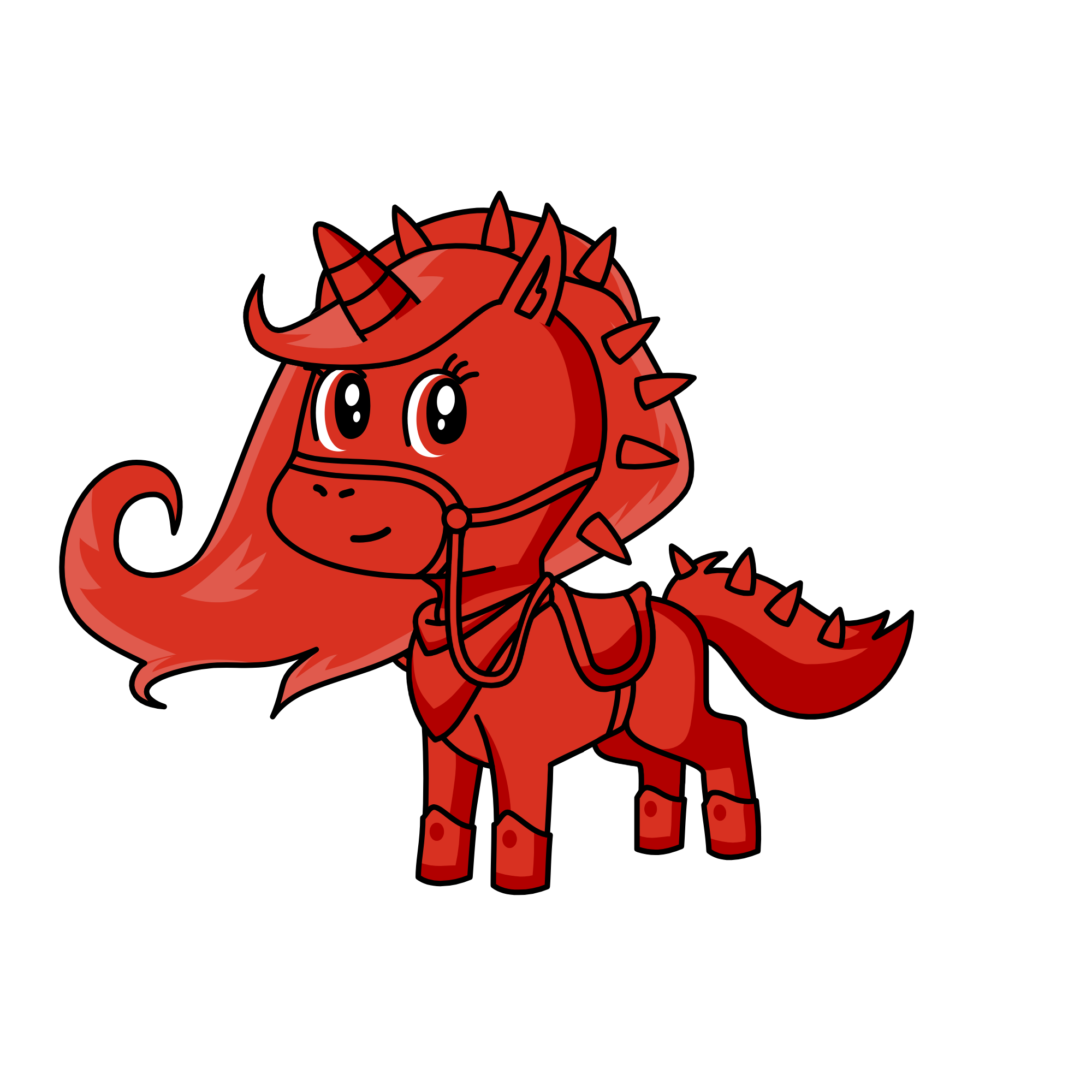 red, the unicorn
