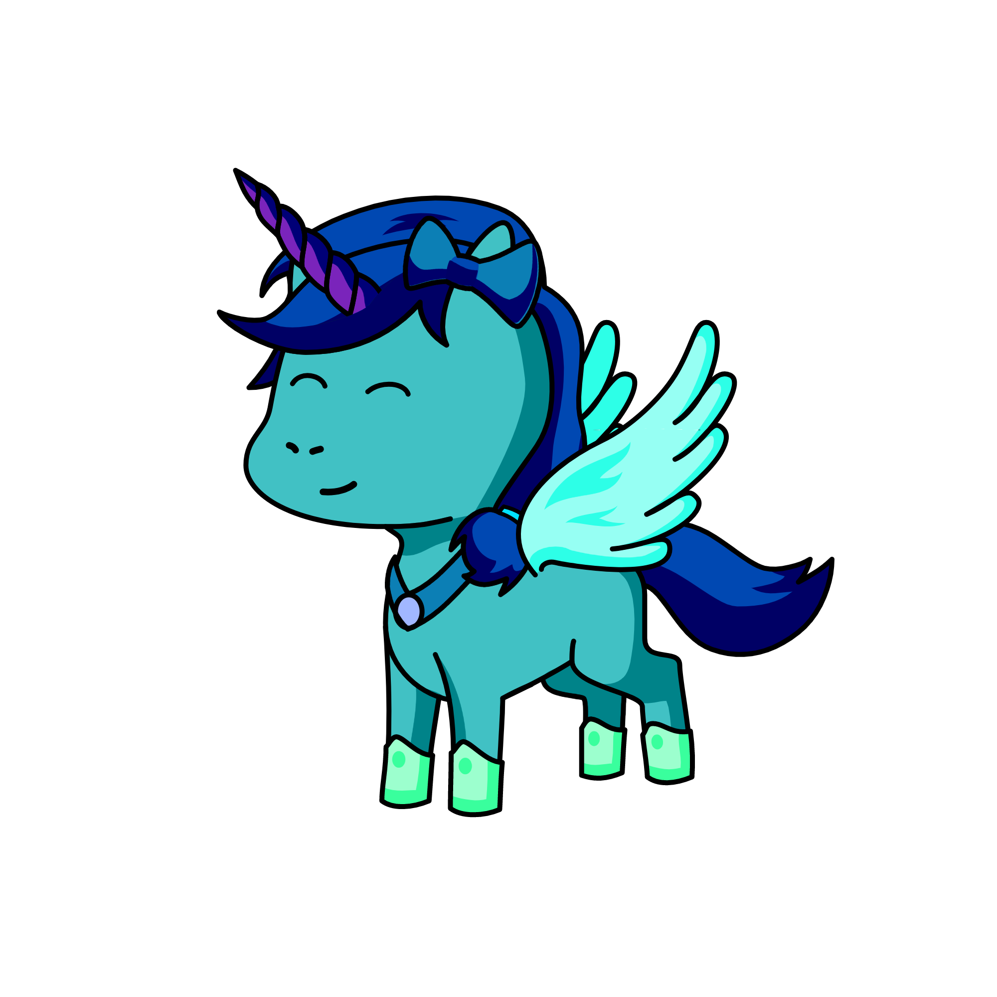 Fluffy Snow, the unicorn