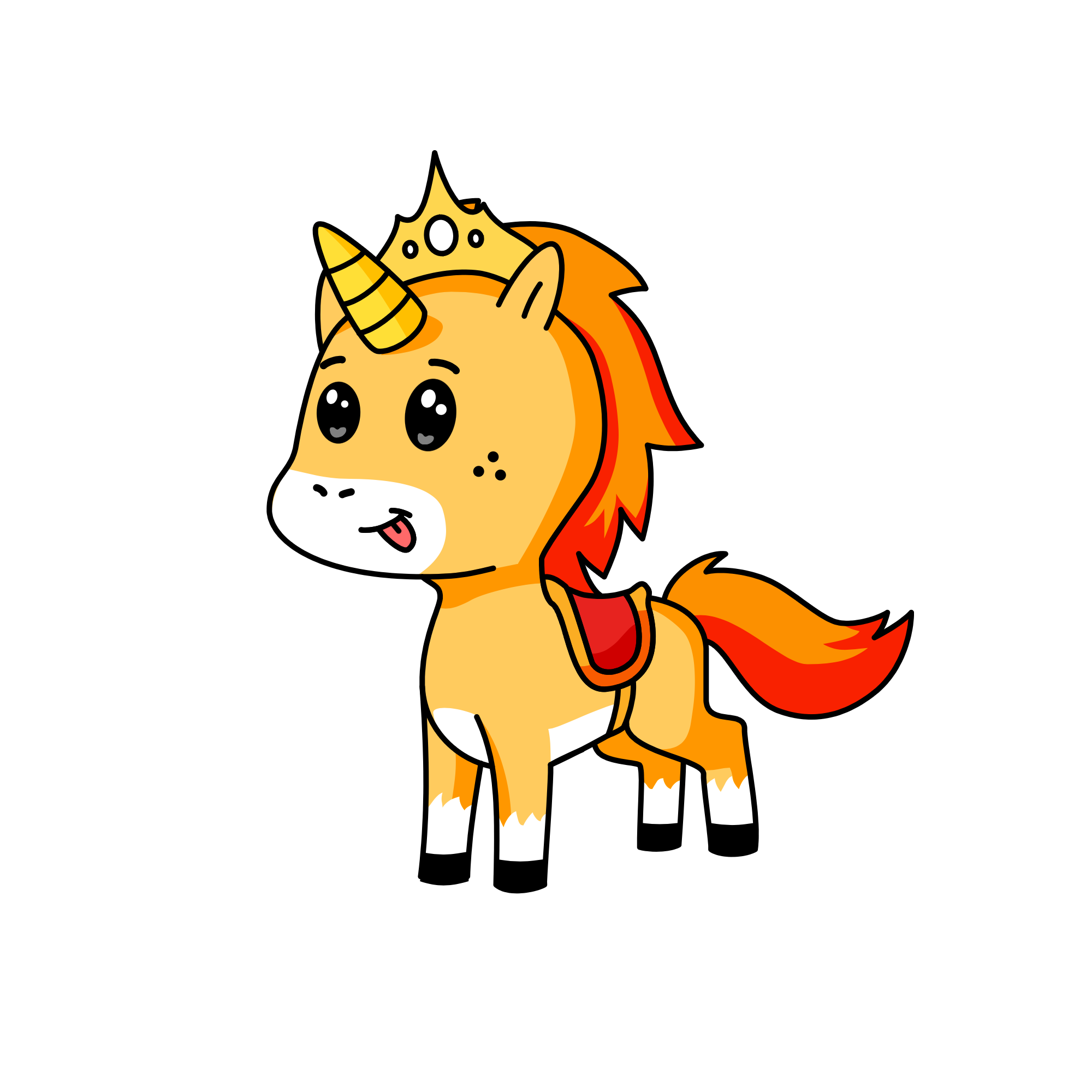 Princess Fireball, the unicorn