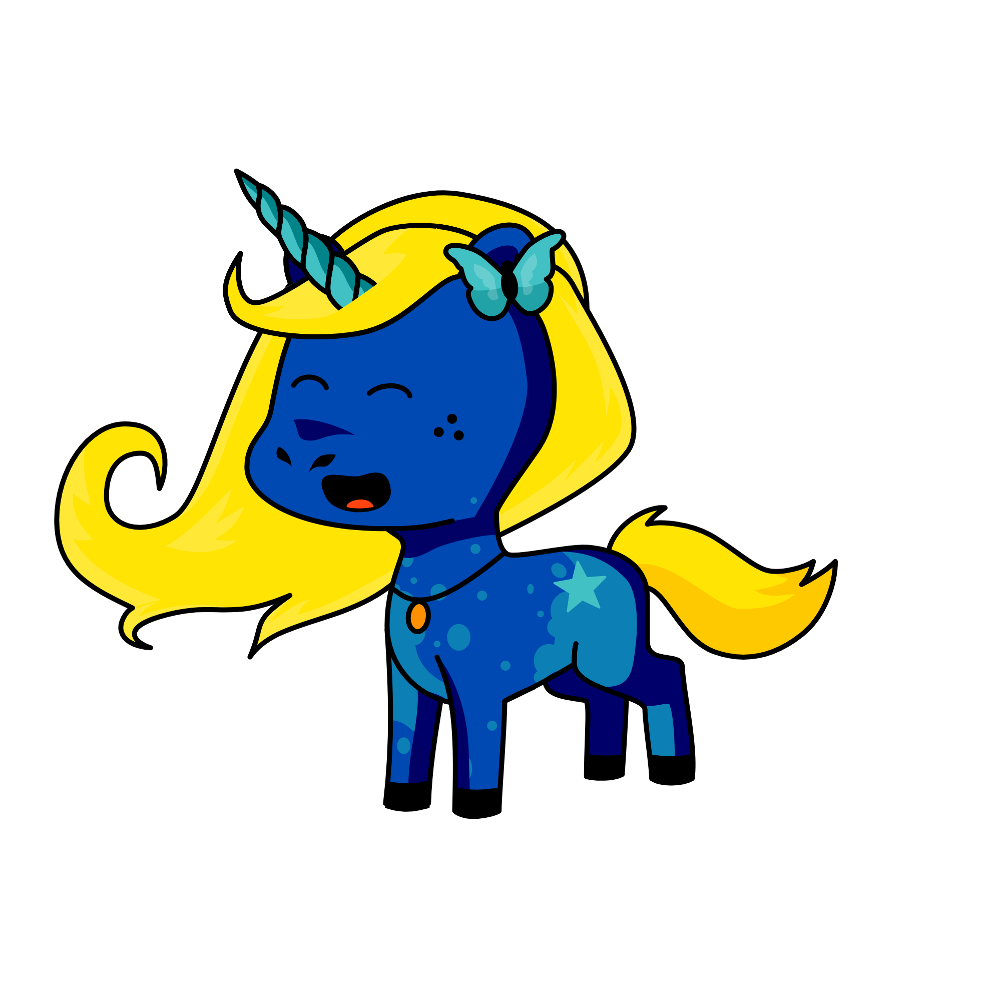 night sky, the unicorn