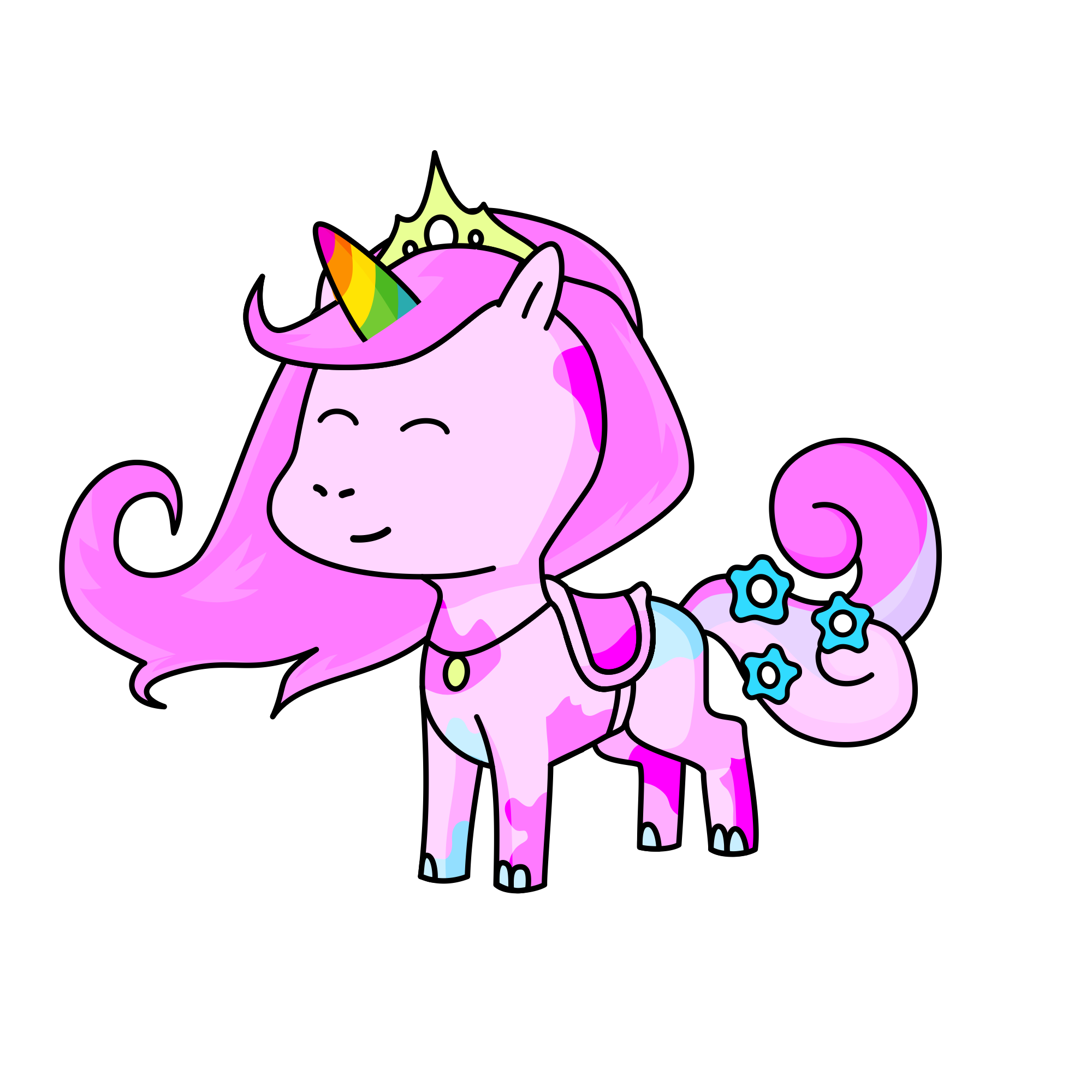 Baddie hearts Nari tea gaming 7829, the unicorn