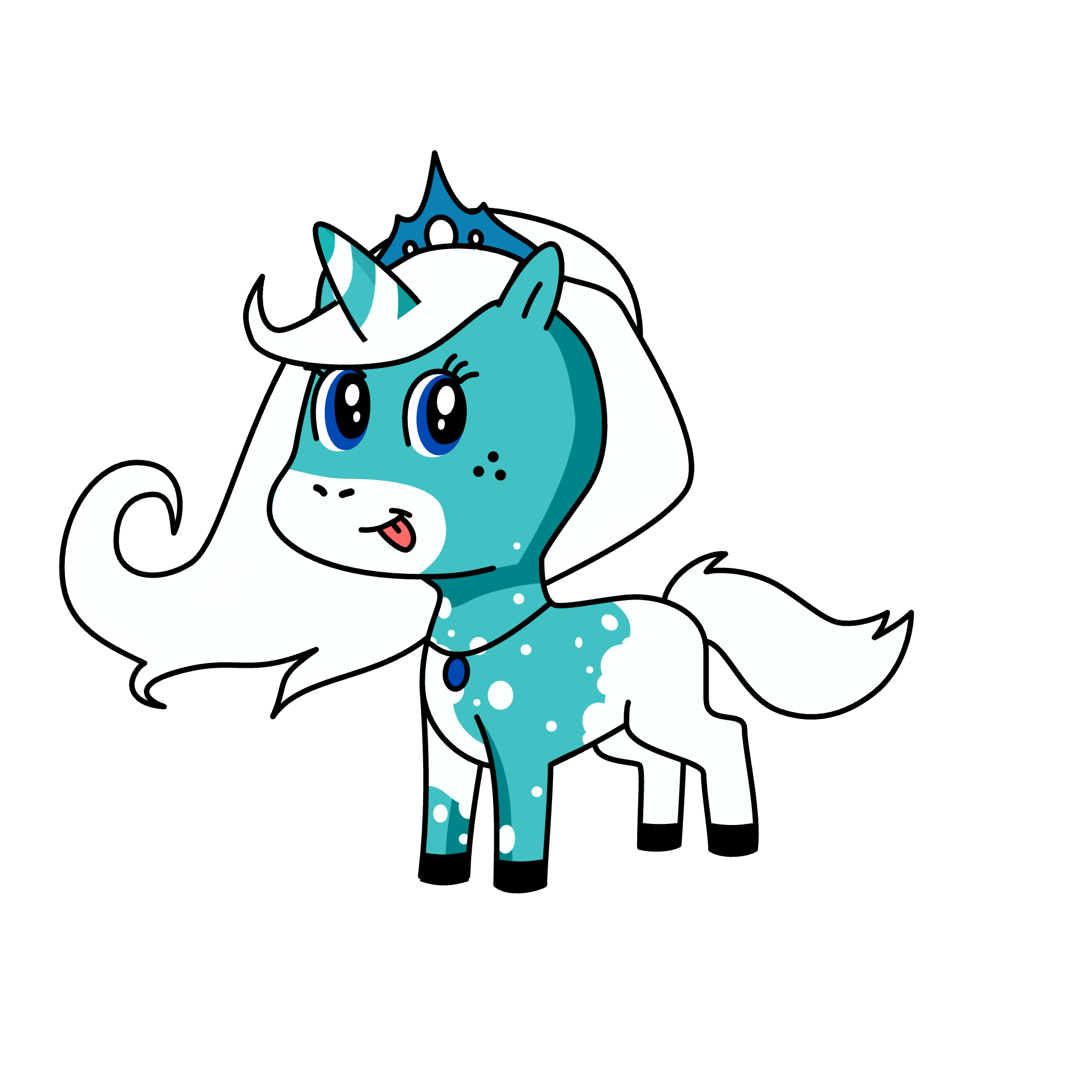 Princess Eva of The Snow Palace, the unicorn