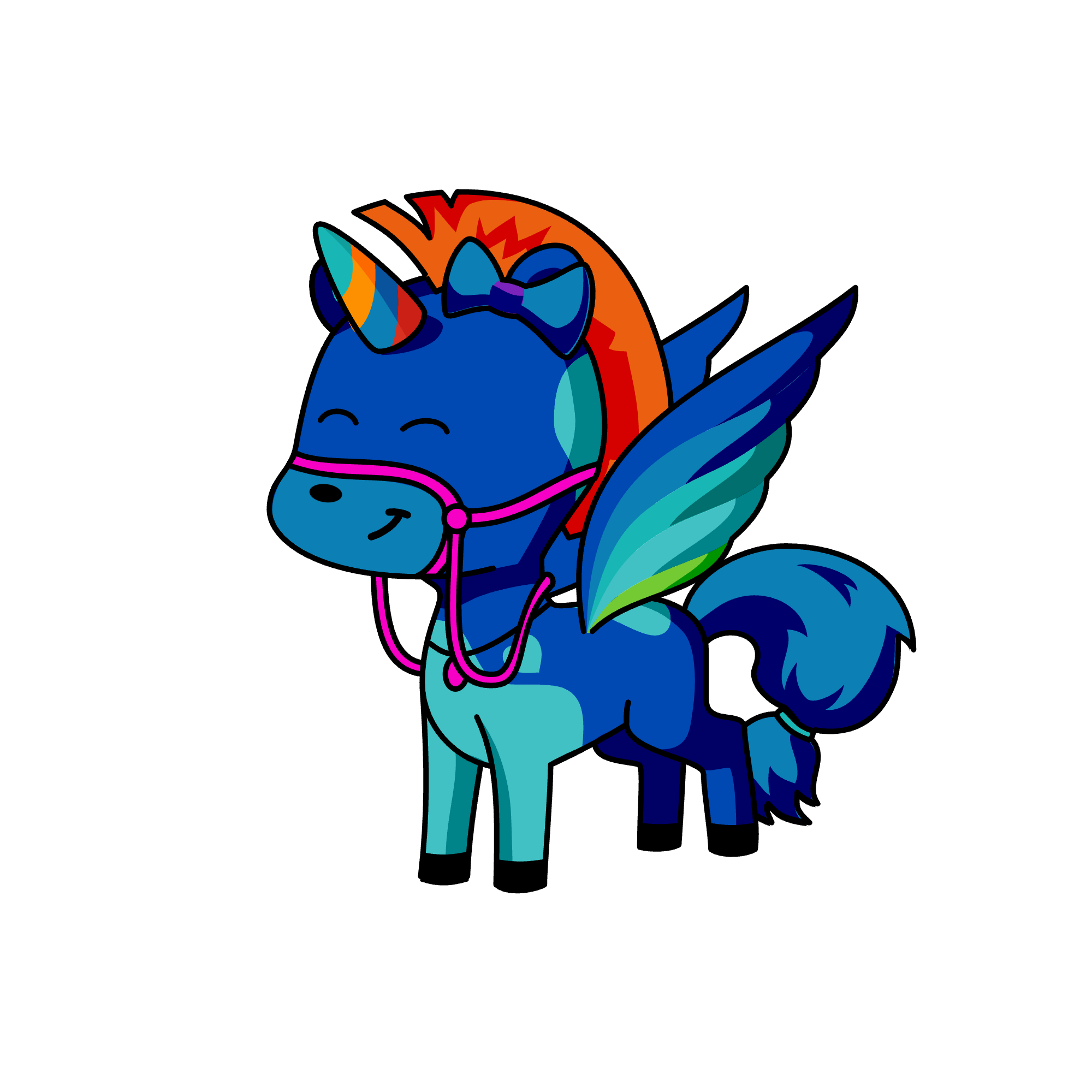 How to get wings.Go to about page of cornify.com.Then go all the way down and you get the option, the unicorn
