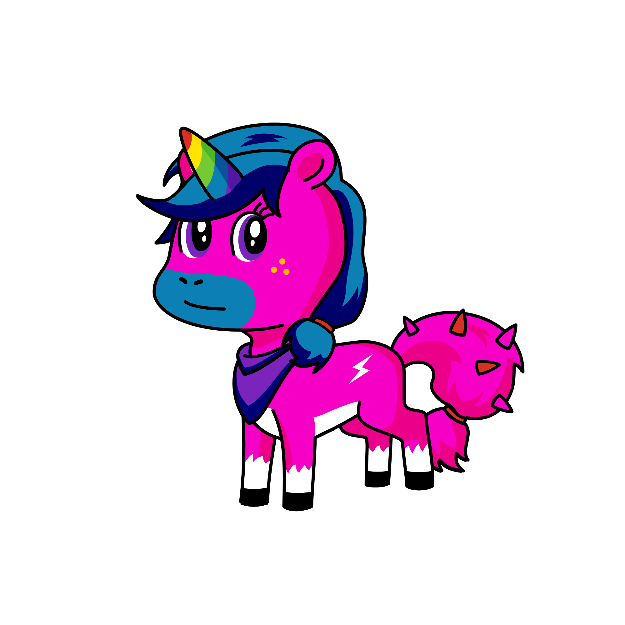 cute popcorn, the unicorn