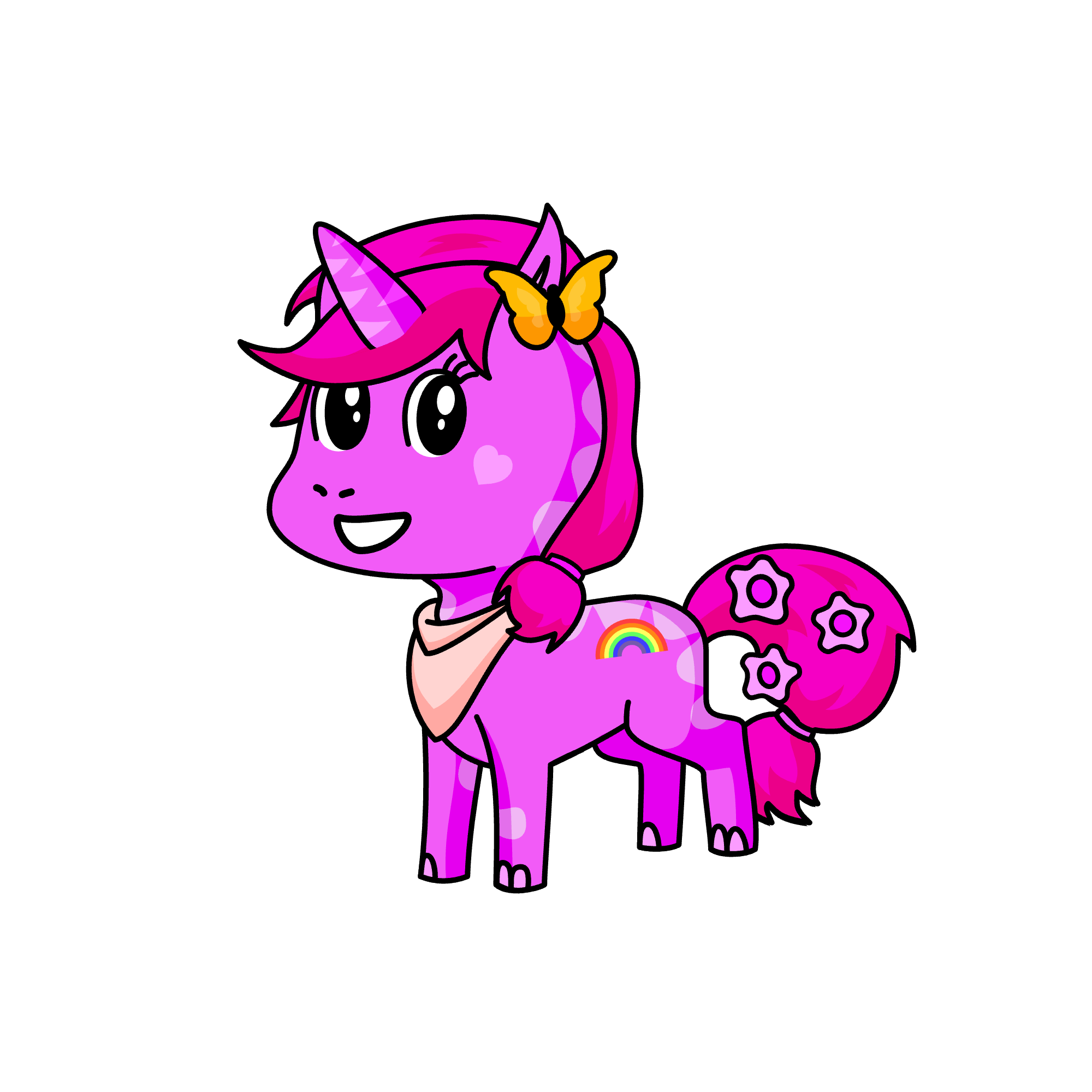 Pink fairy unicorn , the unicorn