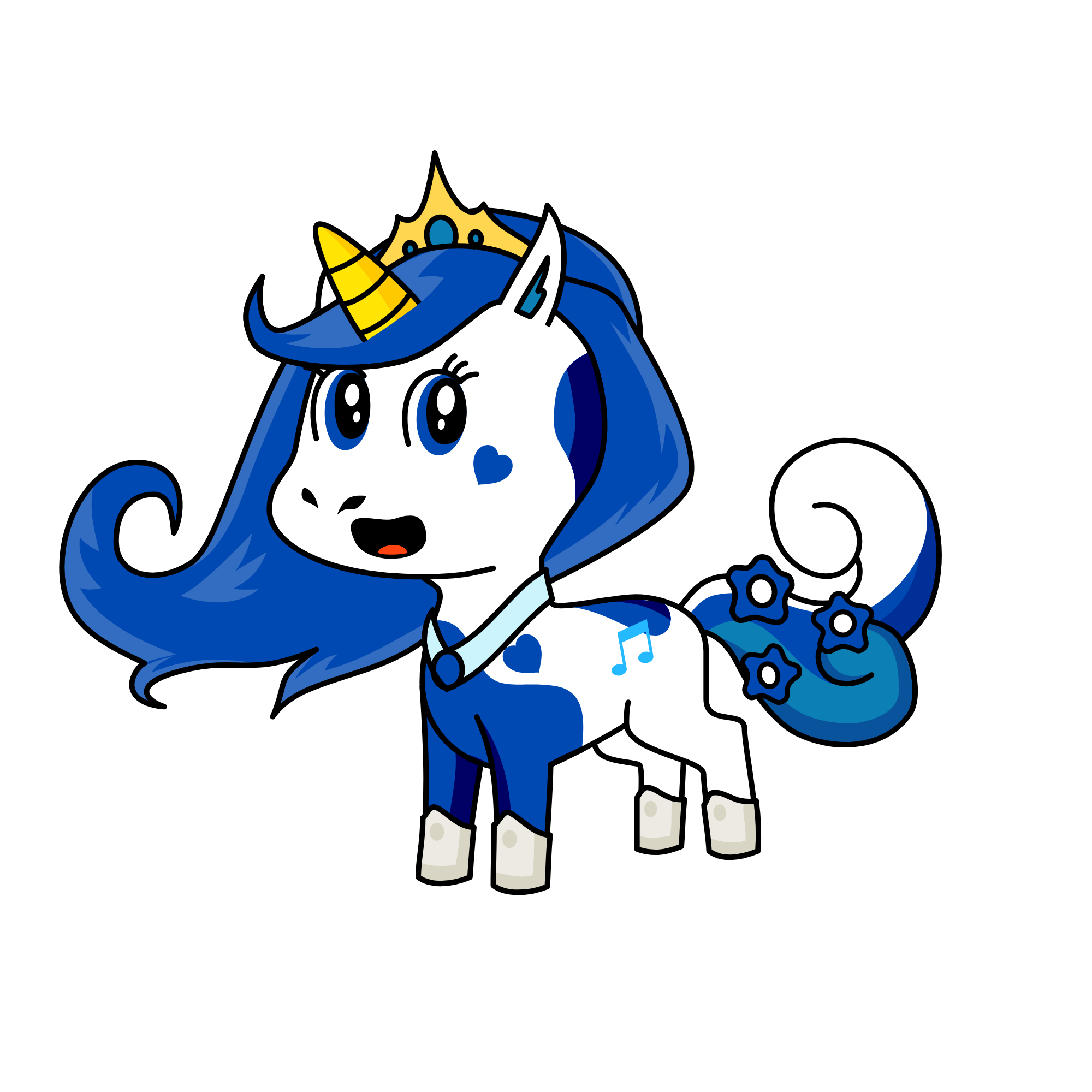 Indigo, the unicorn