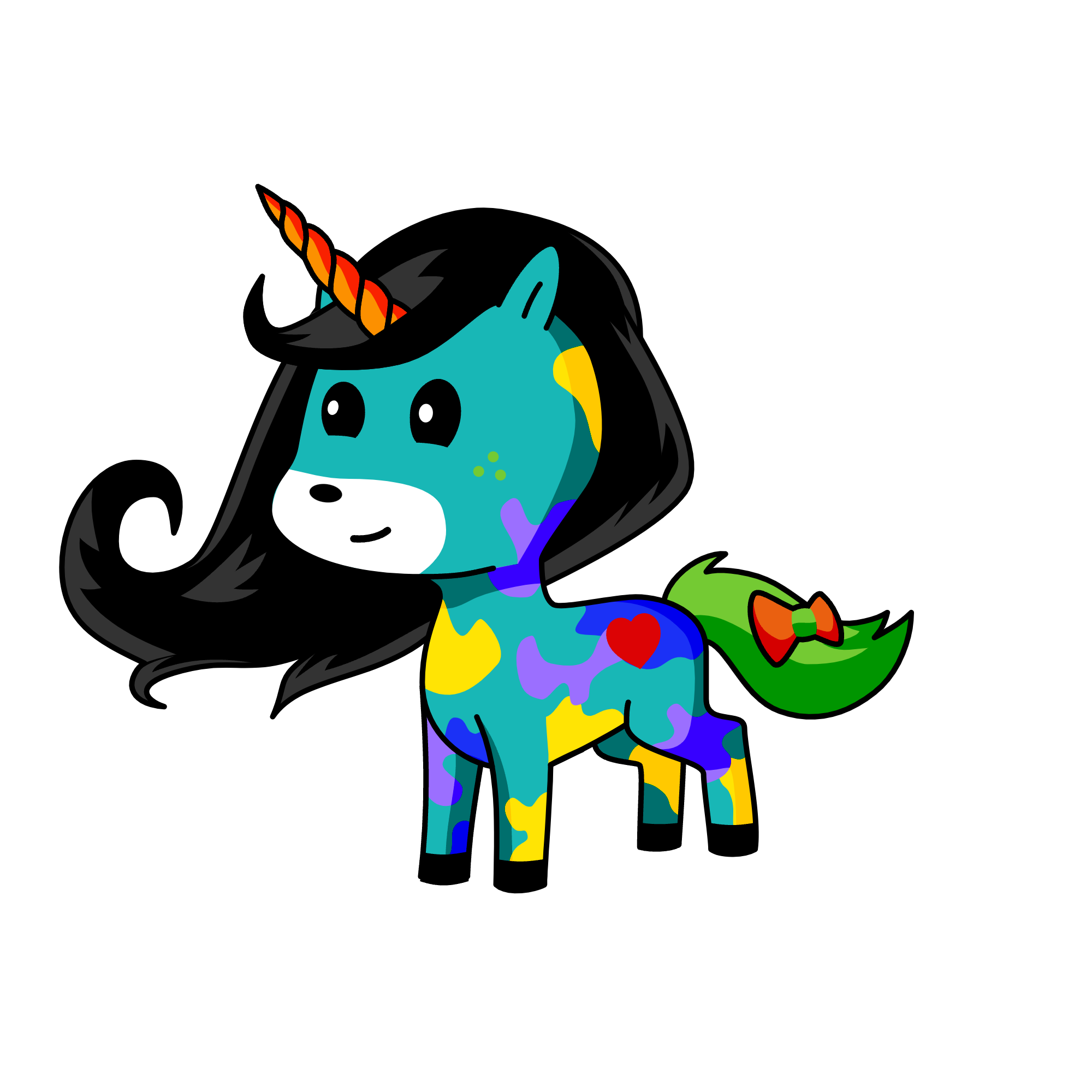 Rainbowella, the unicorn