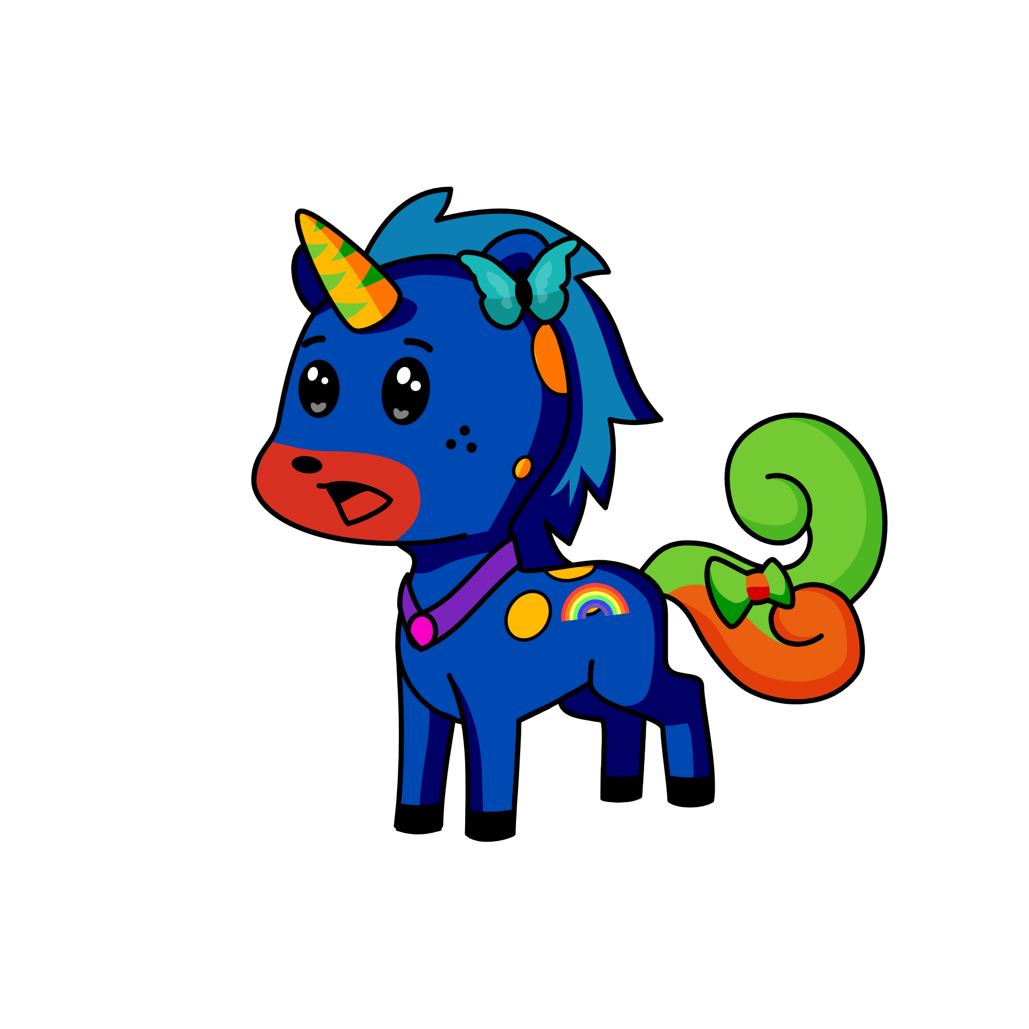 Tophatibily, the unicorn