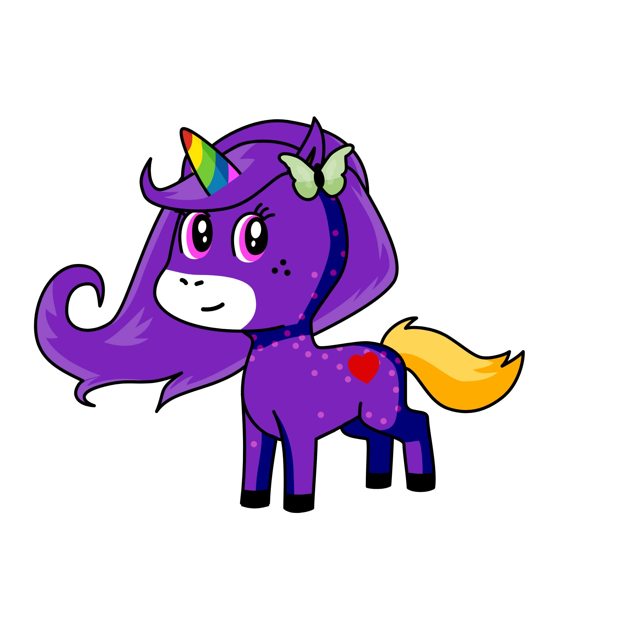 purple, the unicorn
