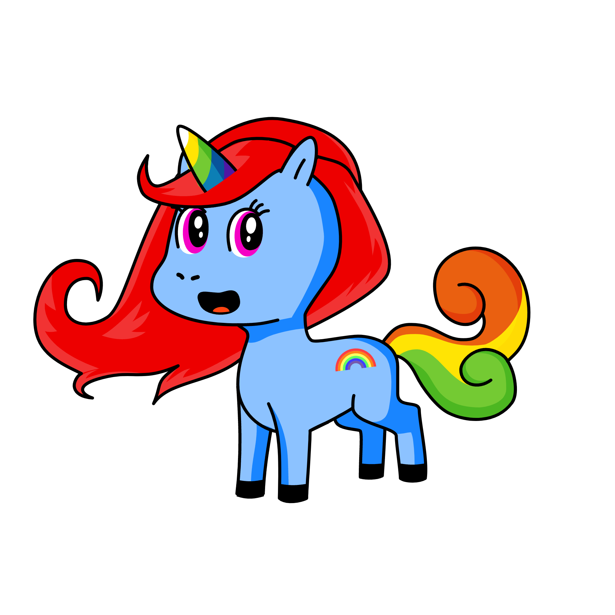 rainbow dash, the unicorn
