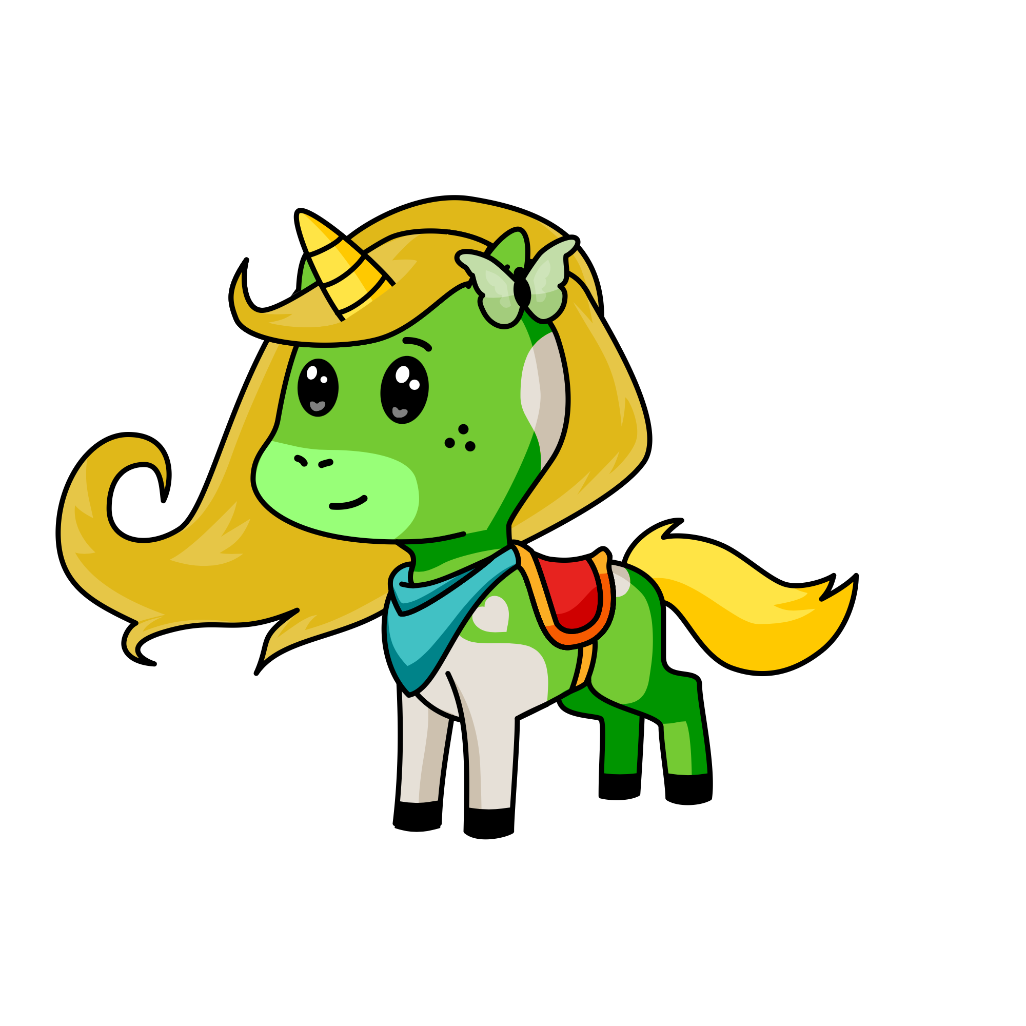 Sour apple, the unicorn