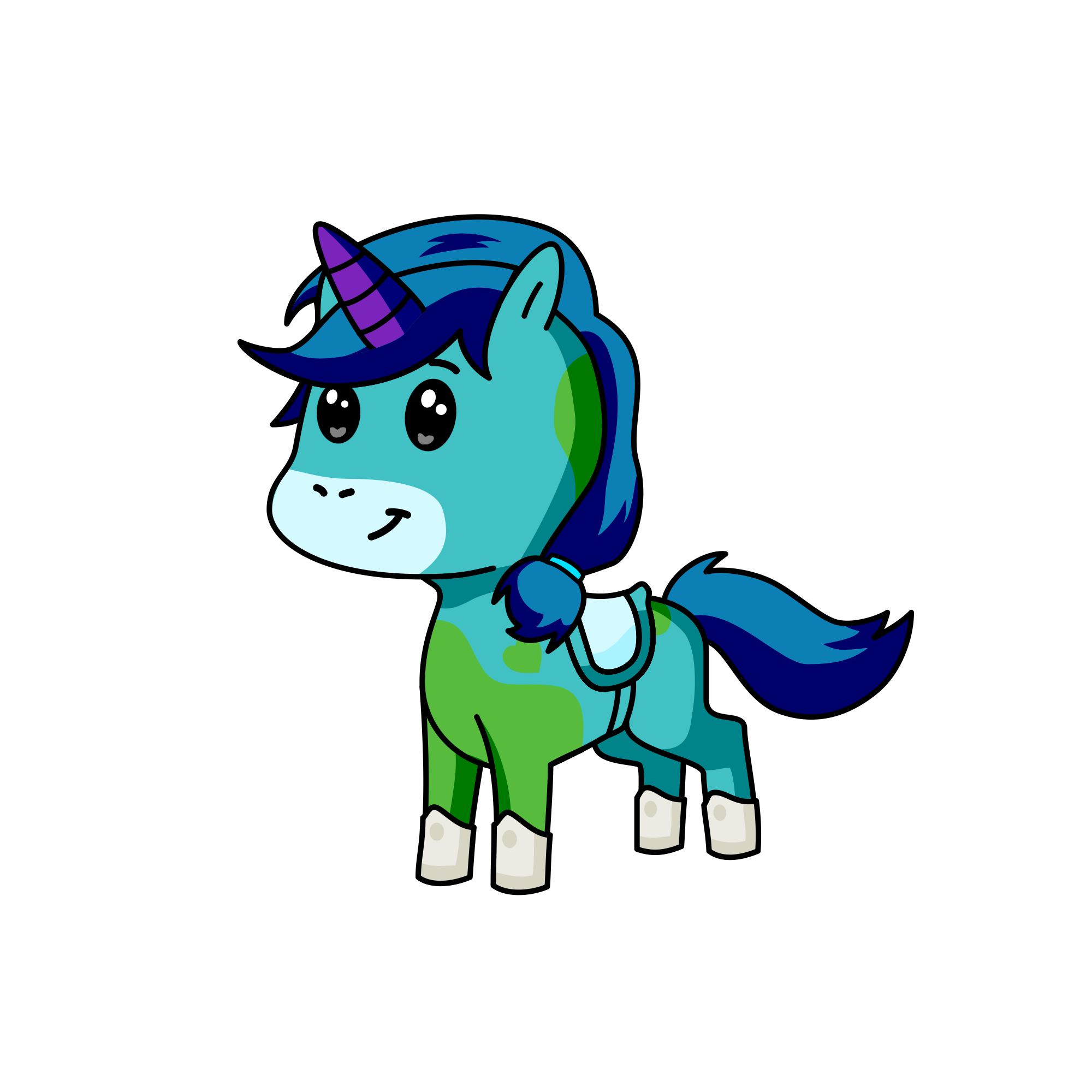 Blueberry sparkles, the unicorn