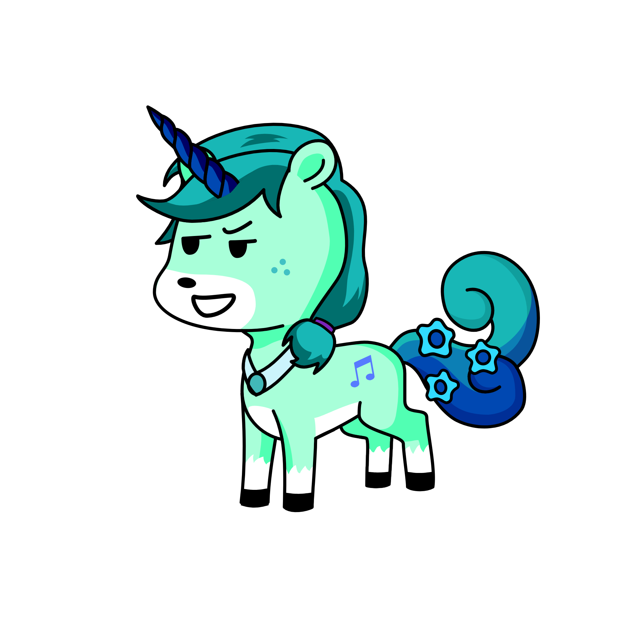 Blueberry, the unicorn