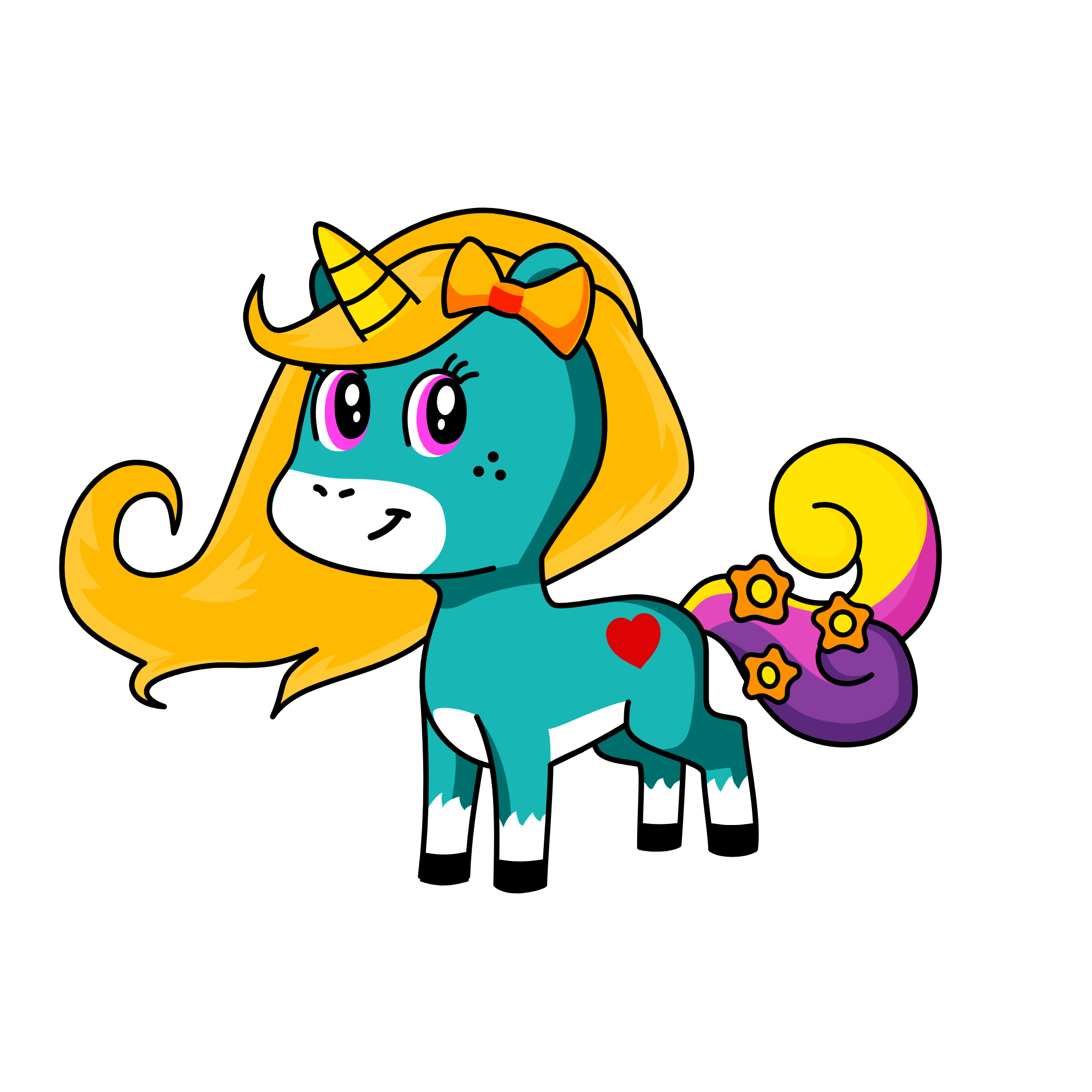 brown deer, the unicorn
