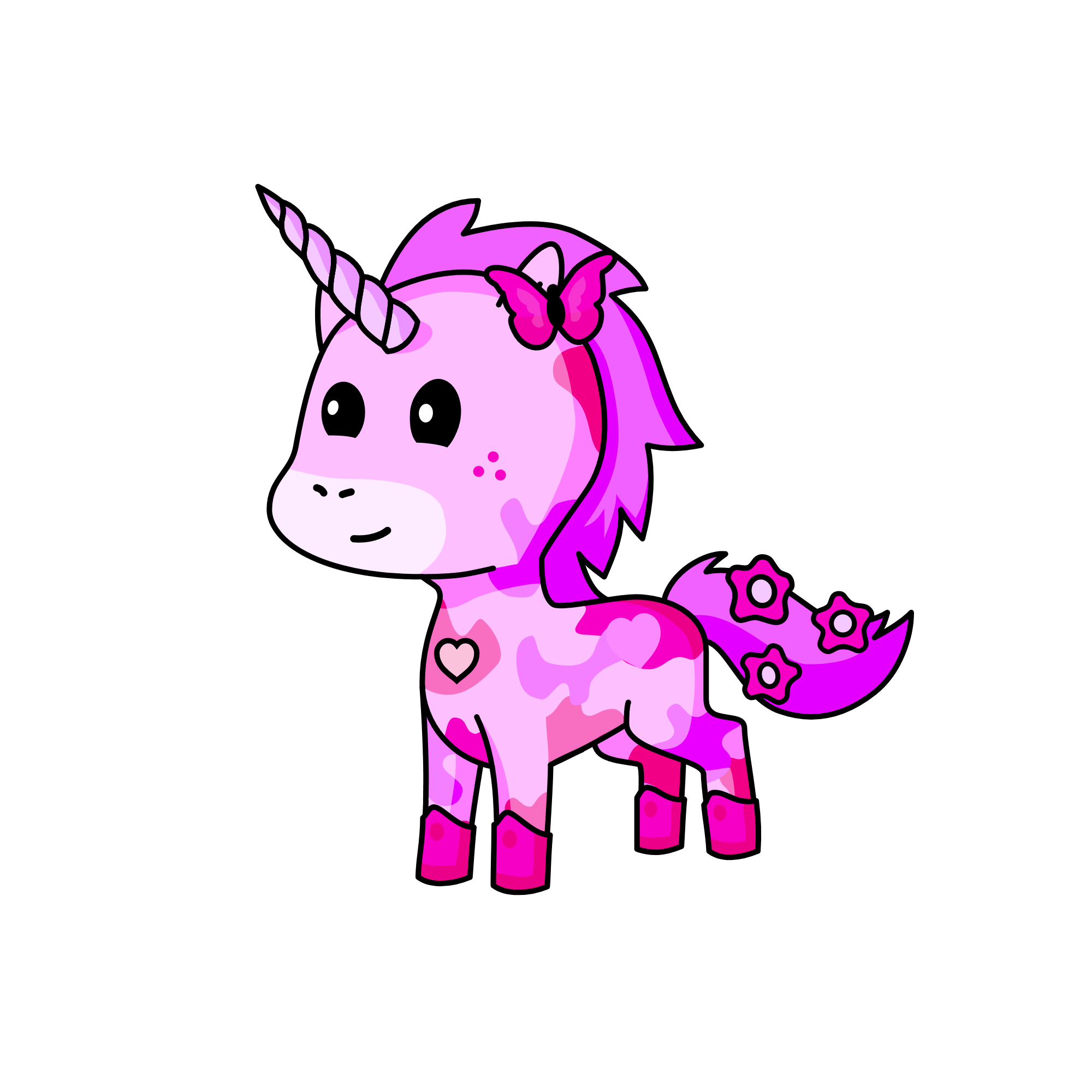 pinky cake, the unicorn
