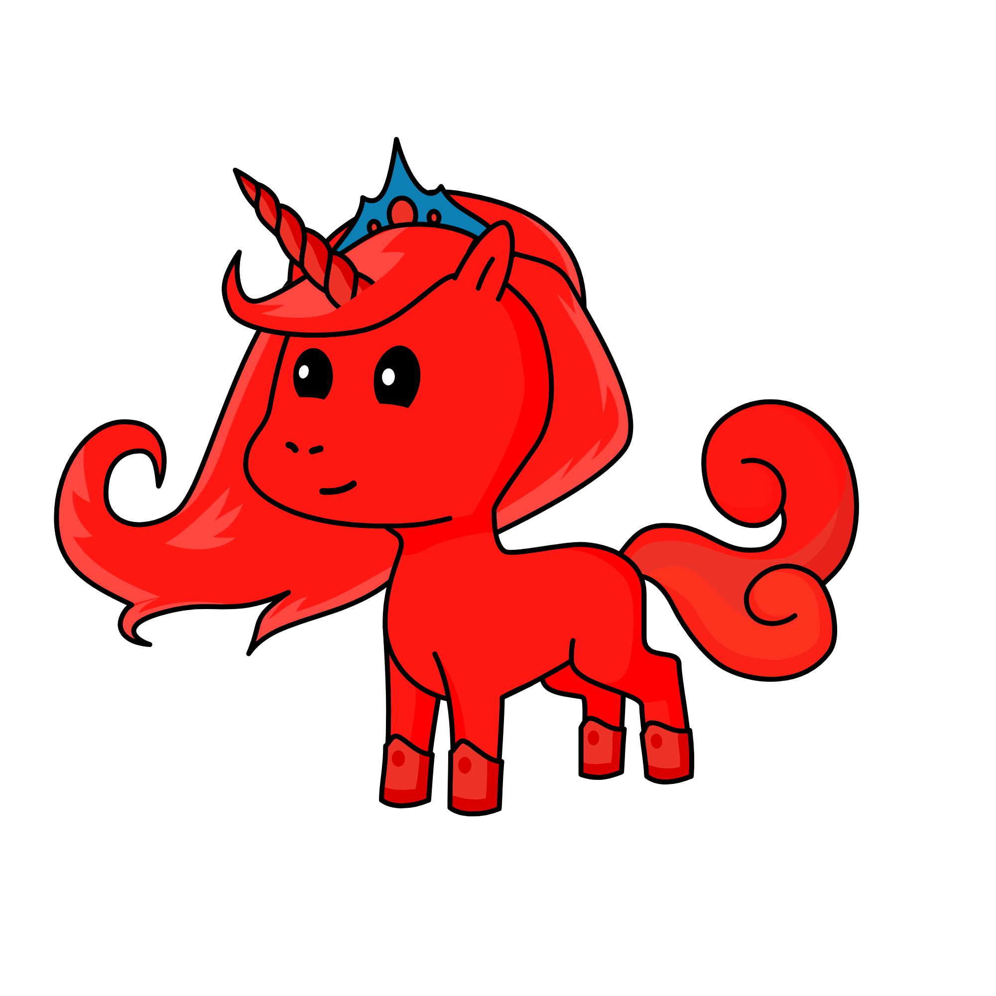 Princess Red, the unicorn