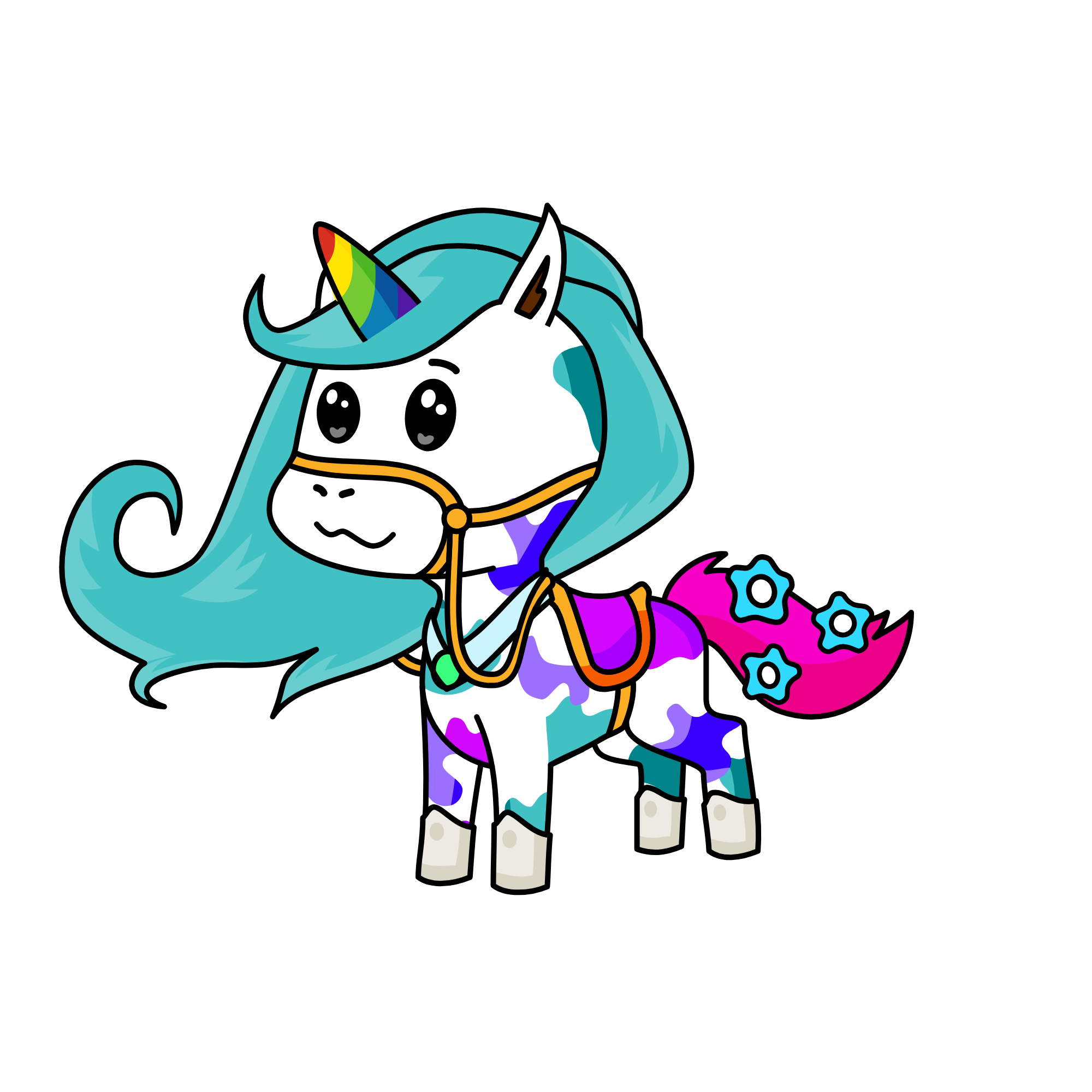 Rainbow, the unicorn