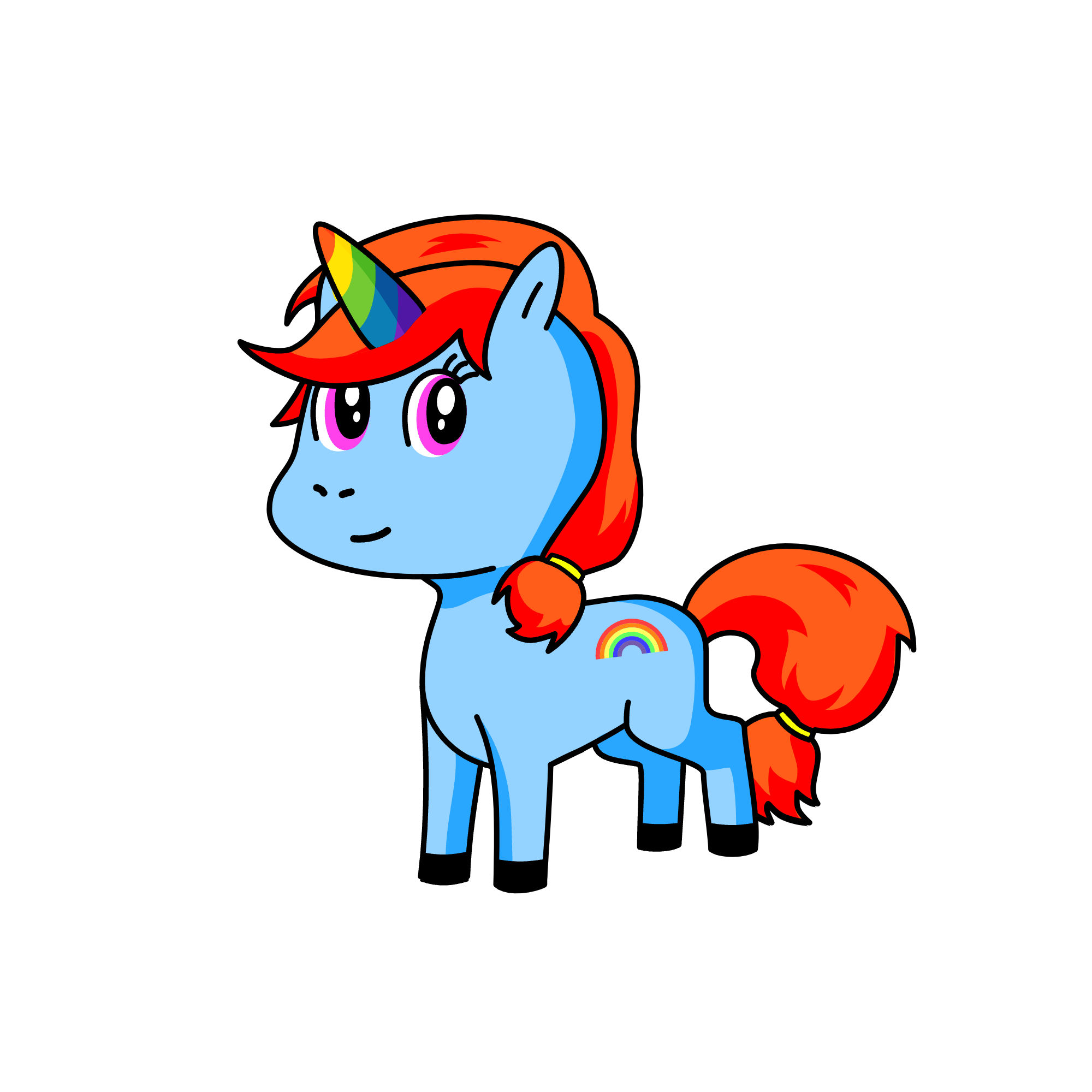 rainbow dash, the unicorn