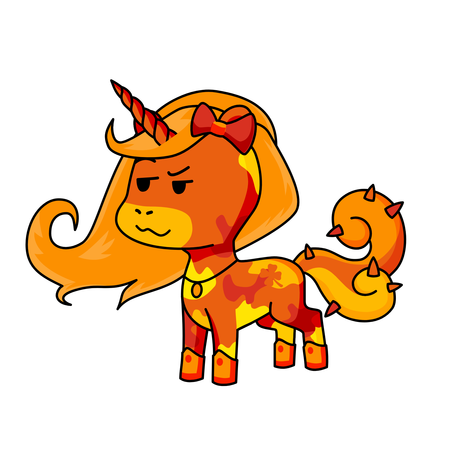 Orangy, the unicorn