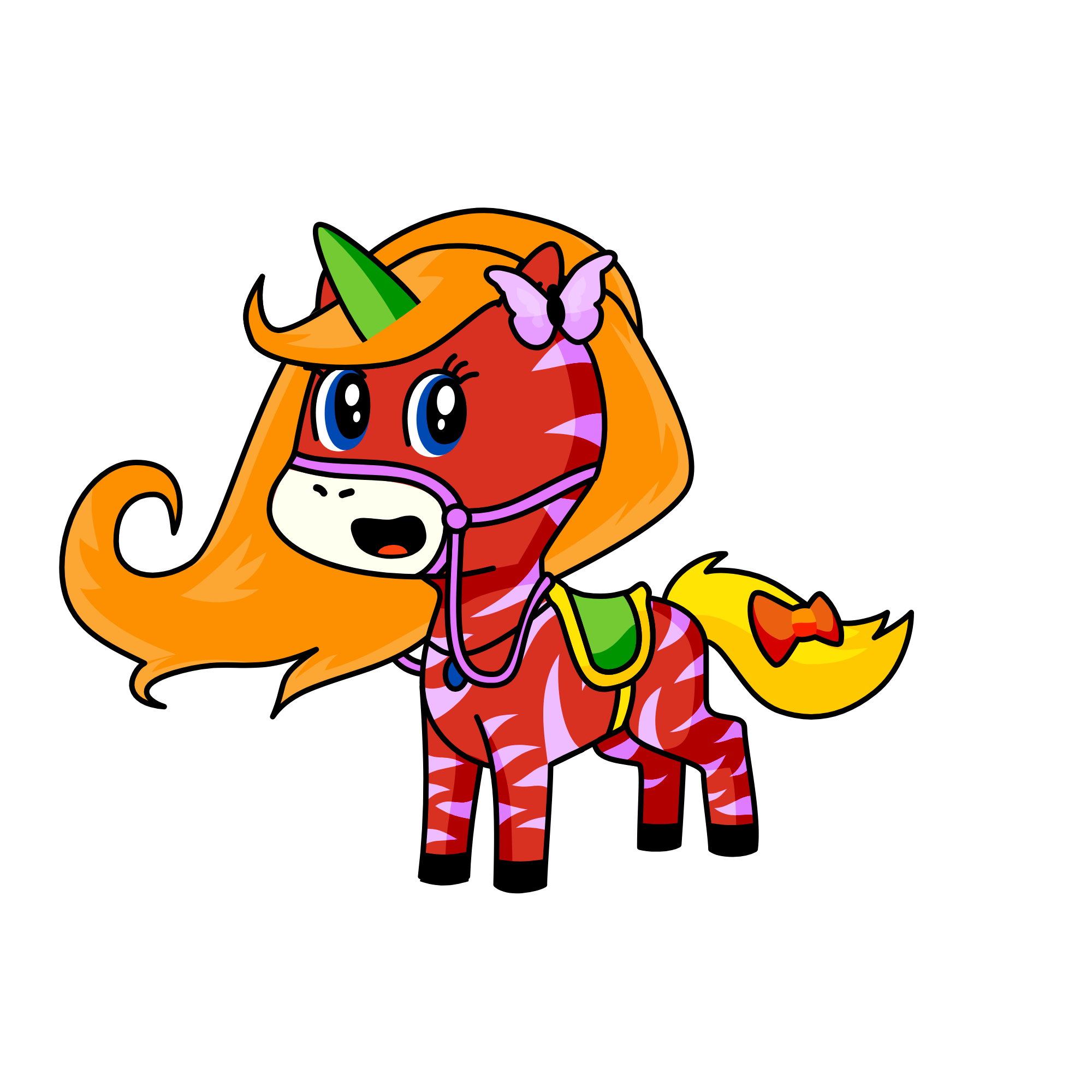 Ranbow unicorn, the unicorn