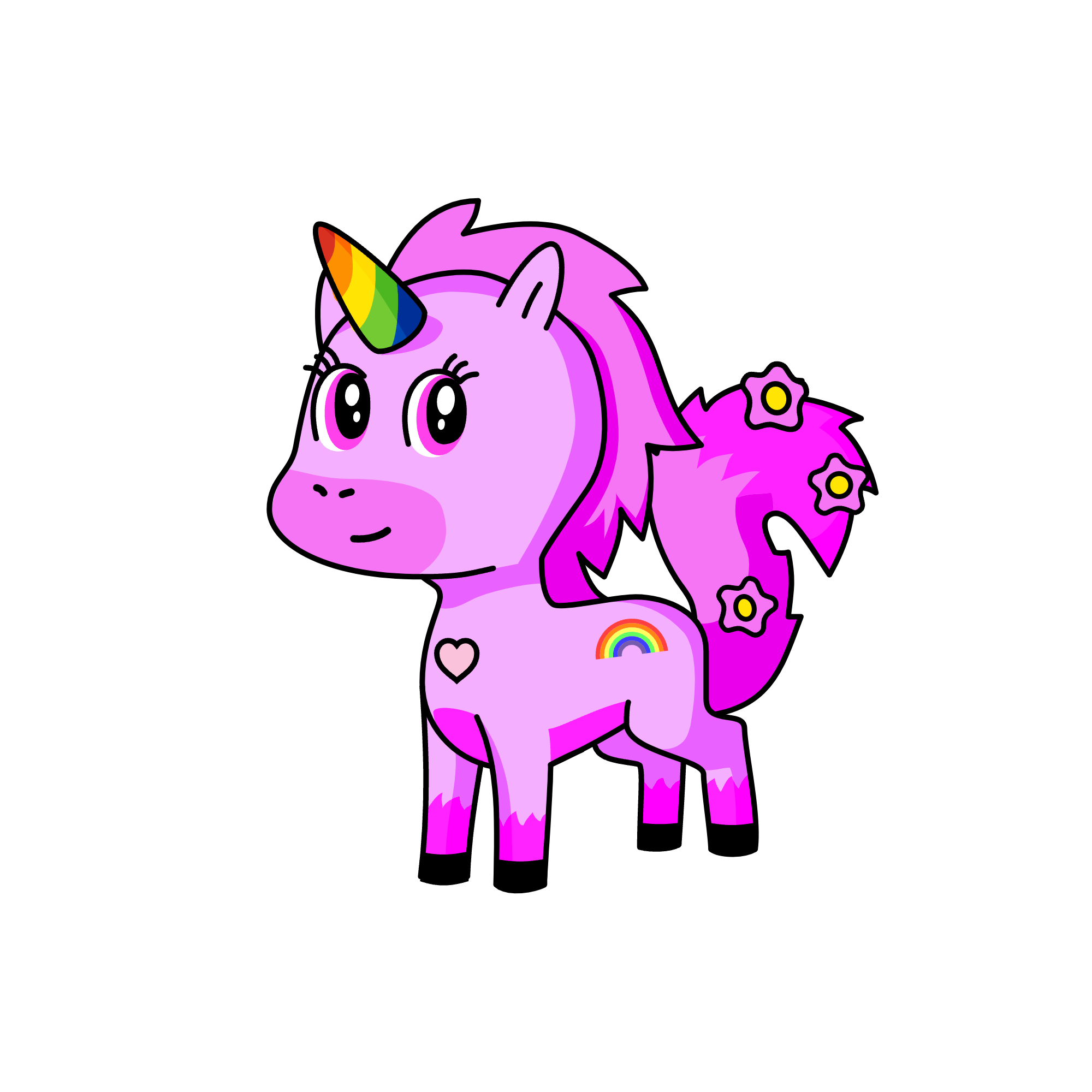 pink a corn, the unicorn