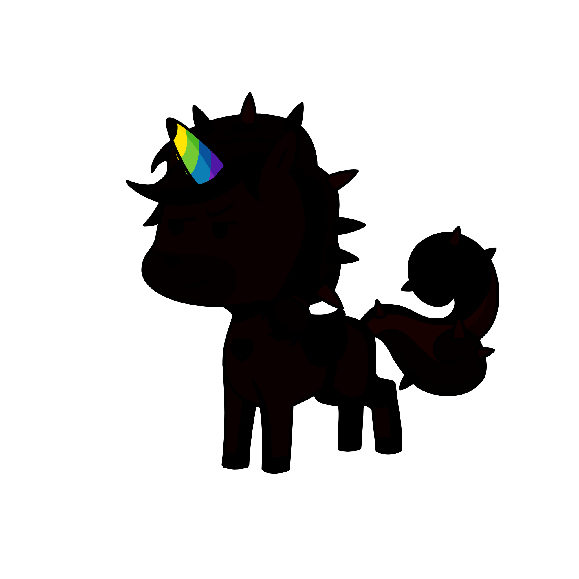 black, the unicorn
