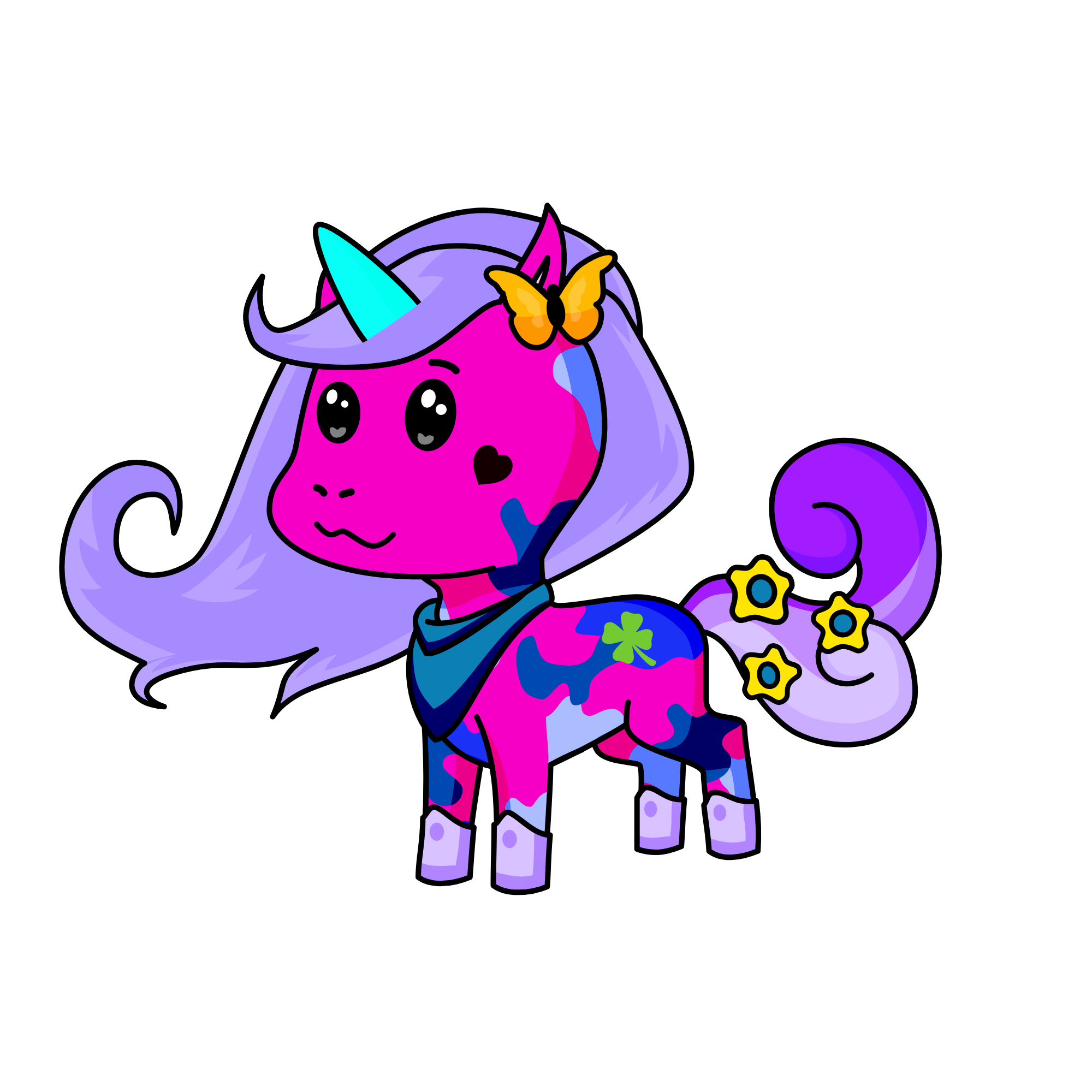 butterfly, the unicorn