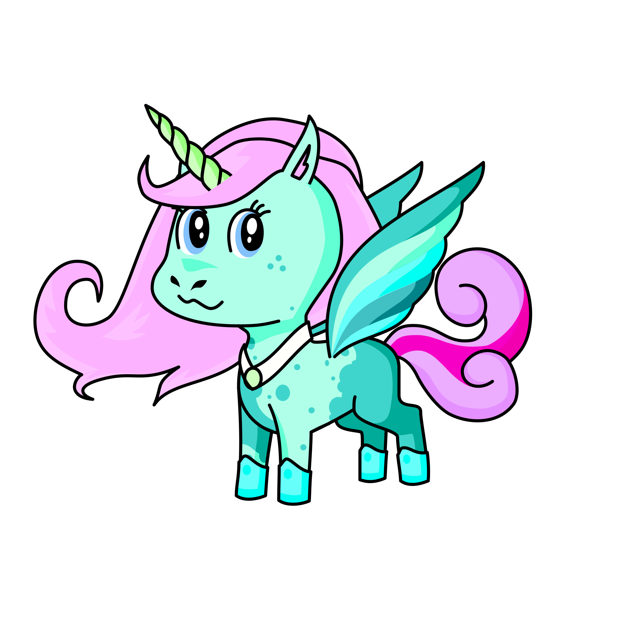 Twilight sky, the unicorn