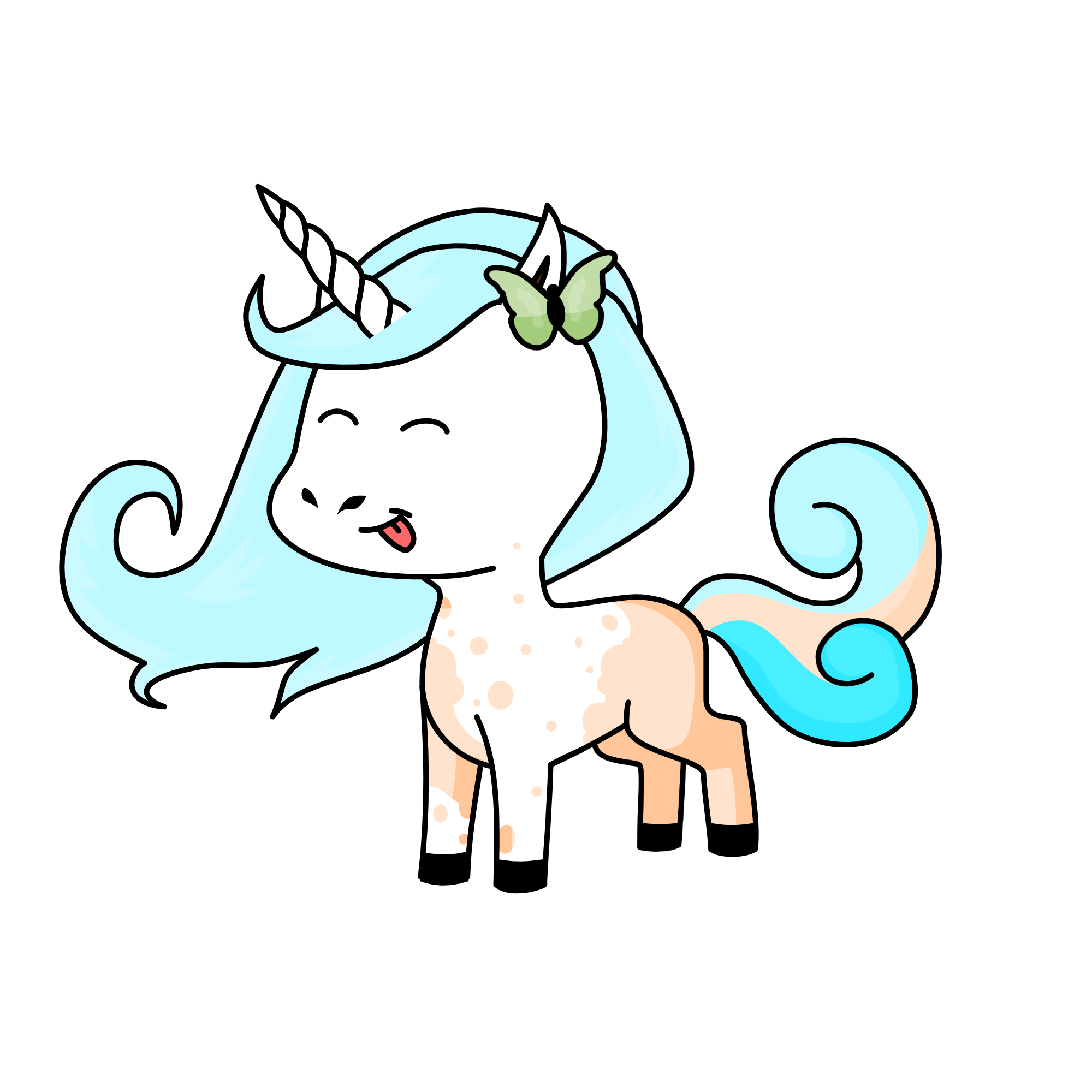 fluffy waffles, the unicorn