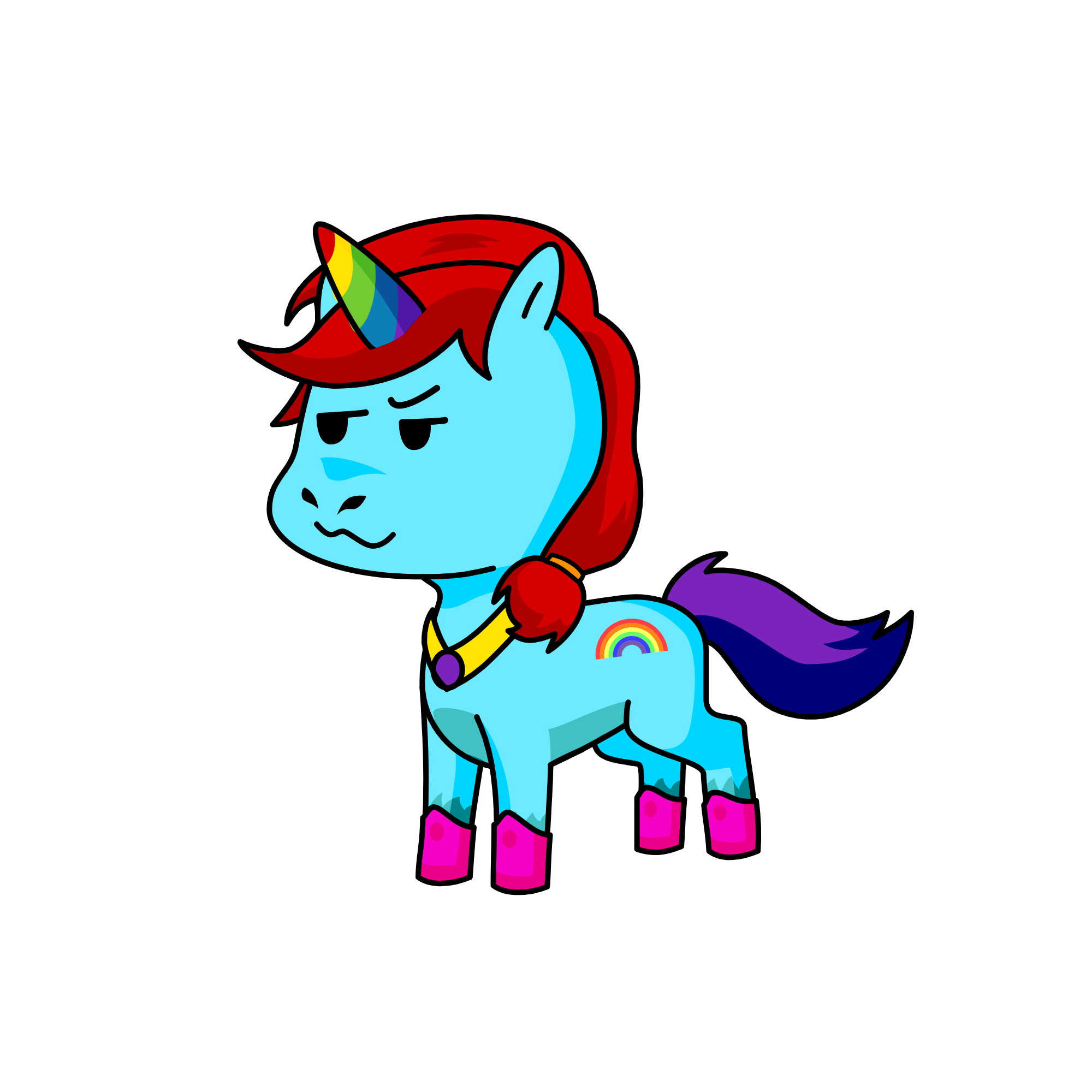 rainbow dash, the unicorn